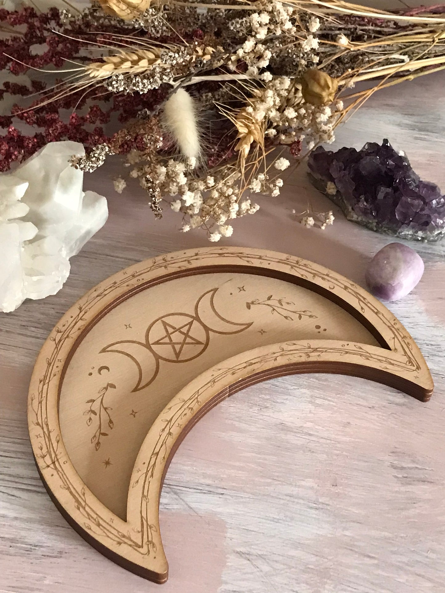 Trinket Dish ~ Golden Crescent Moon