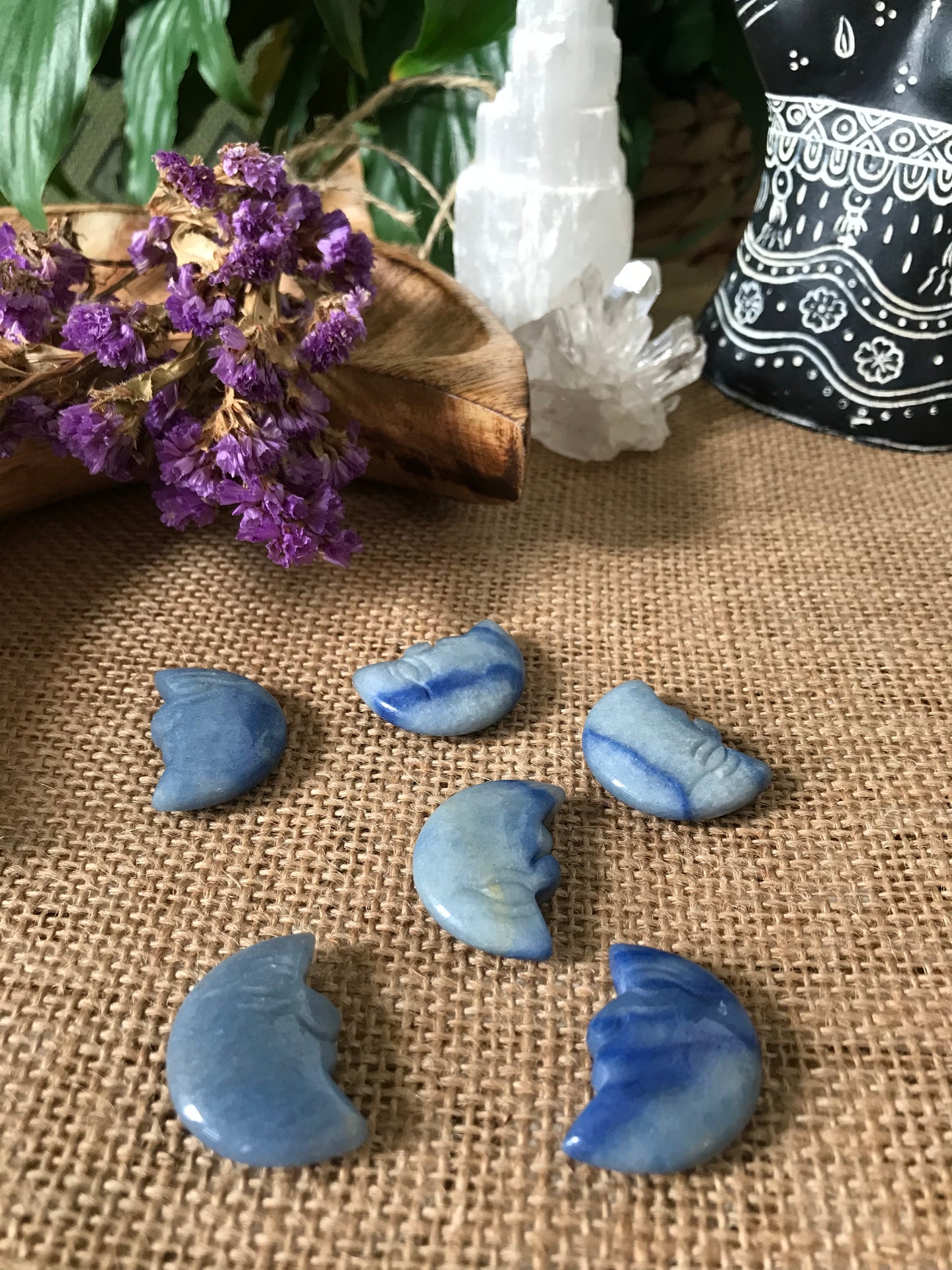 INTUITIVELY CHOSEN ~ Blue Quartz Crescent Moon