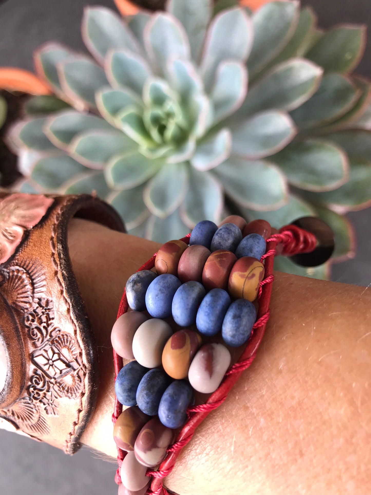 Cosmic Bead Bracelet ~ Shiva, Dumortierite & Picasso Jasper ~ Transcendence