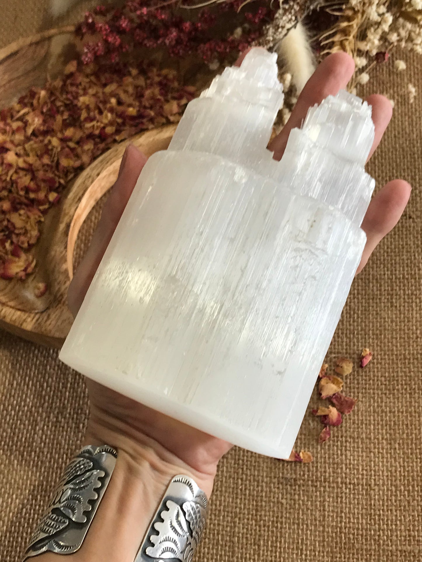 Selenite Tower Twin ~ 1kgs