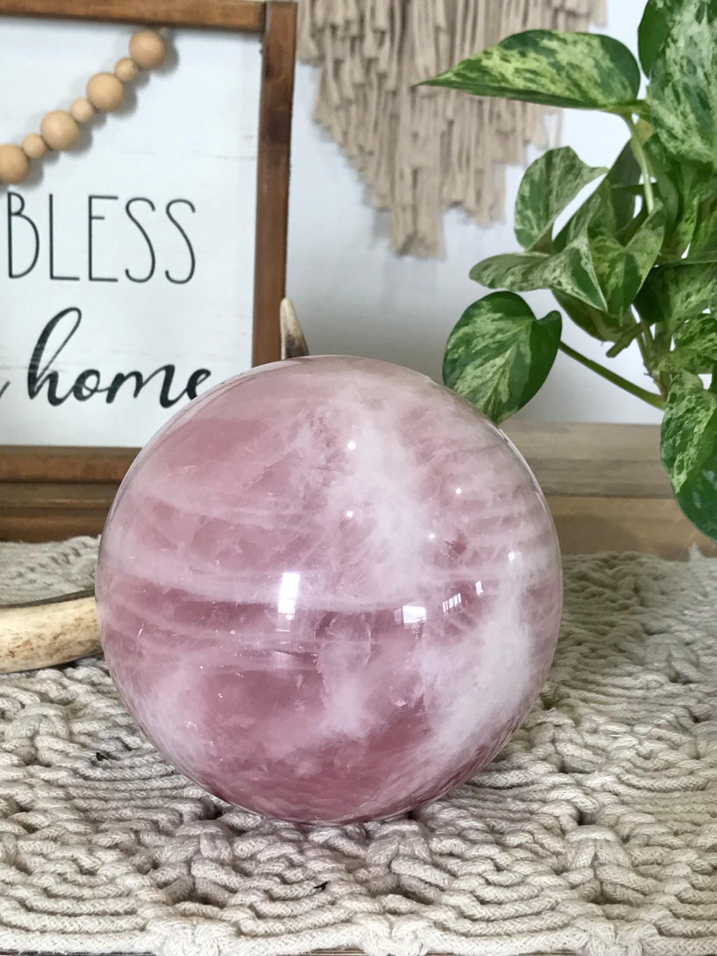 Rose Quartz Sphere ~ 4.5kgs