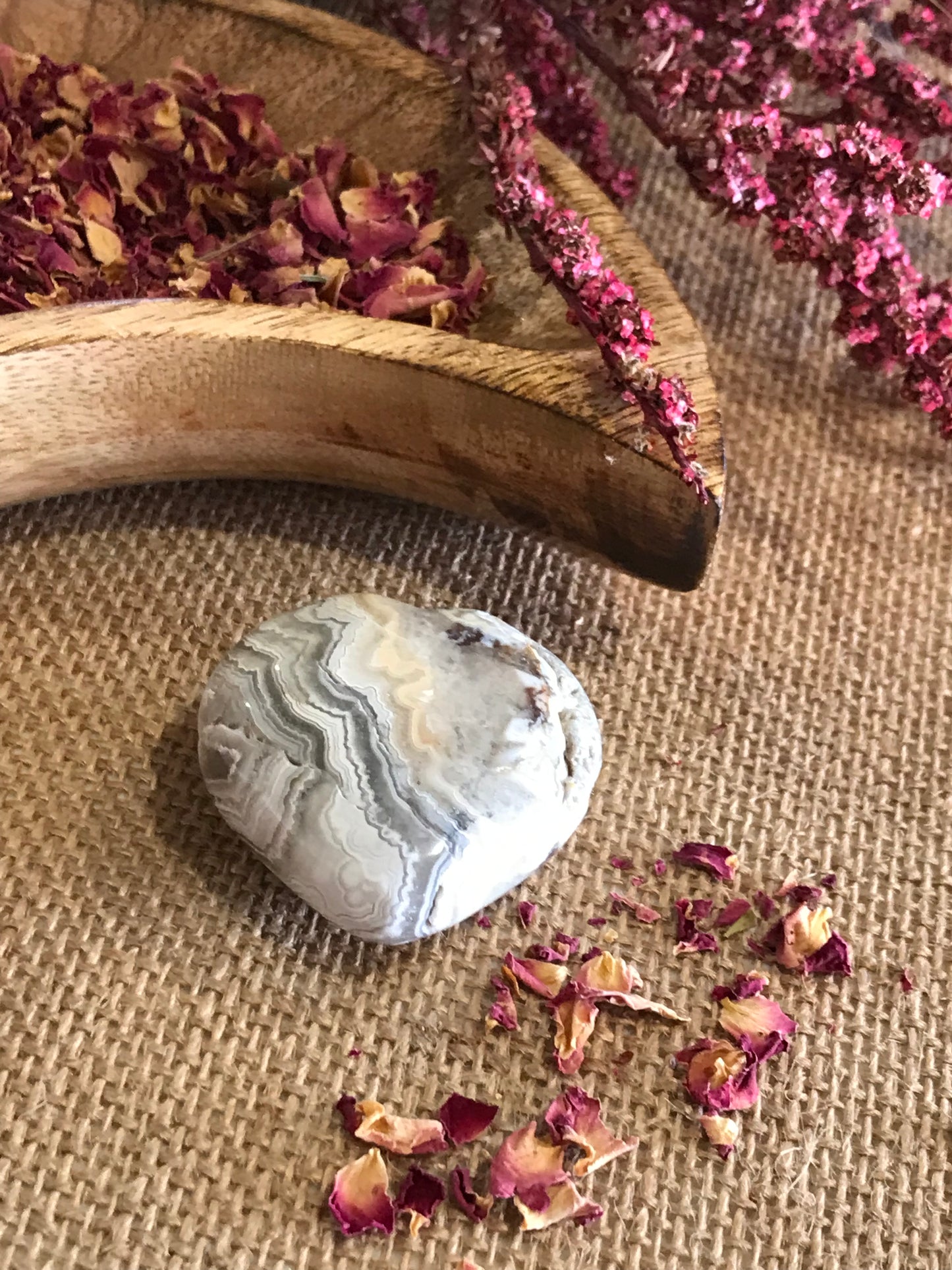 Crazy Lace Agate Heart