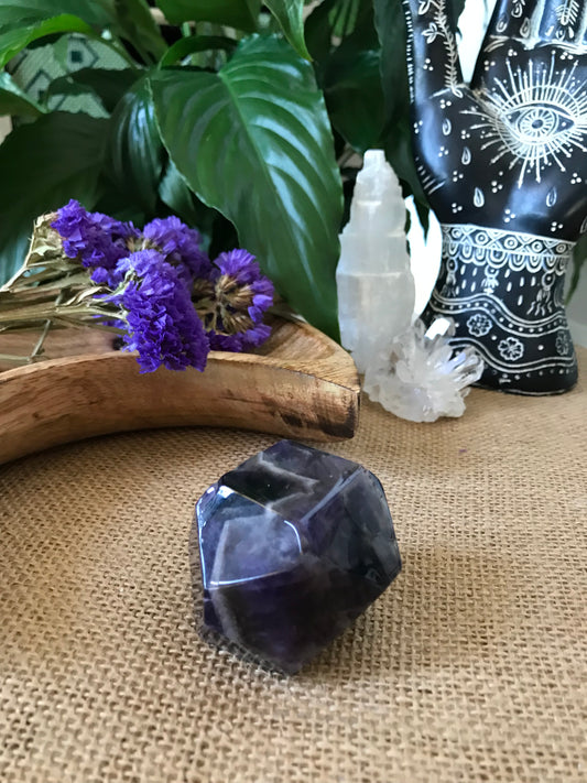 Chevron Dream Amethyst Polished Freeform