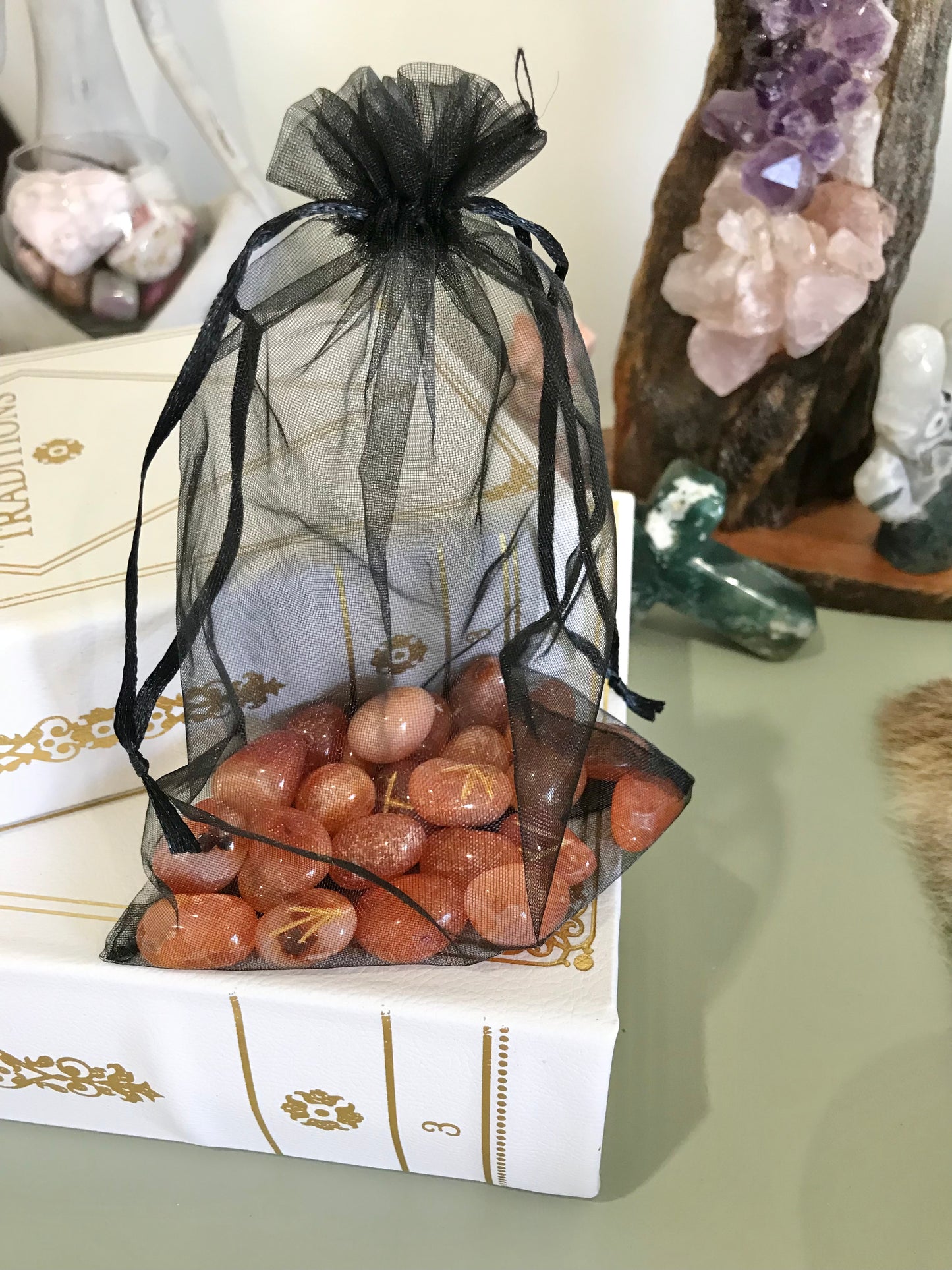 Runes ~ Carnelian includes organza pouch