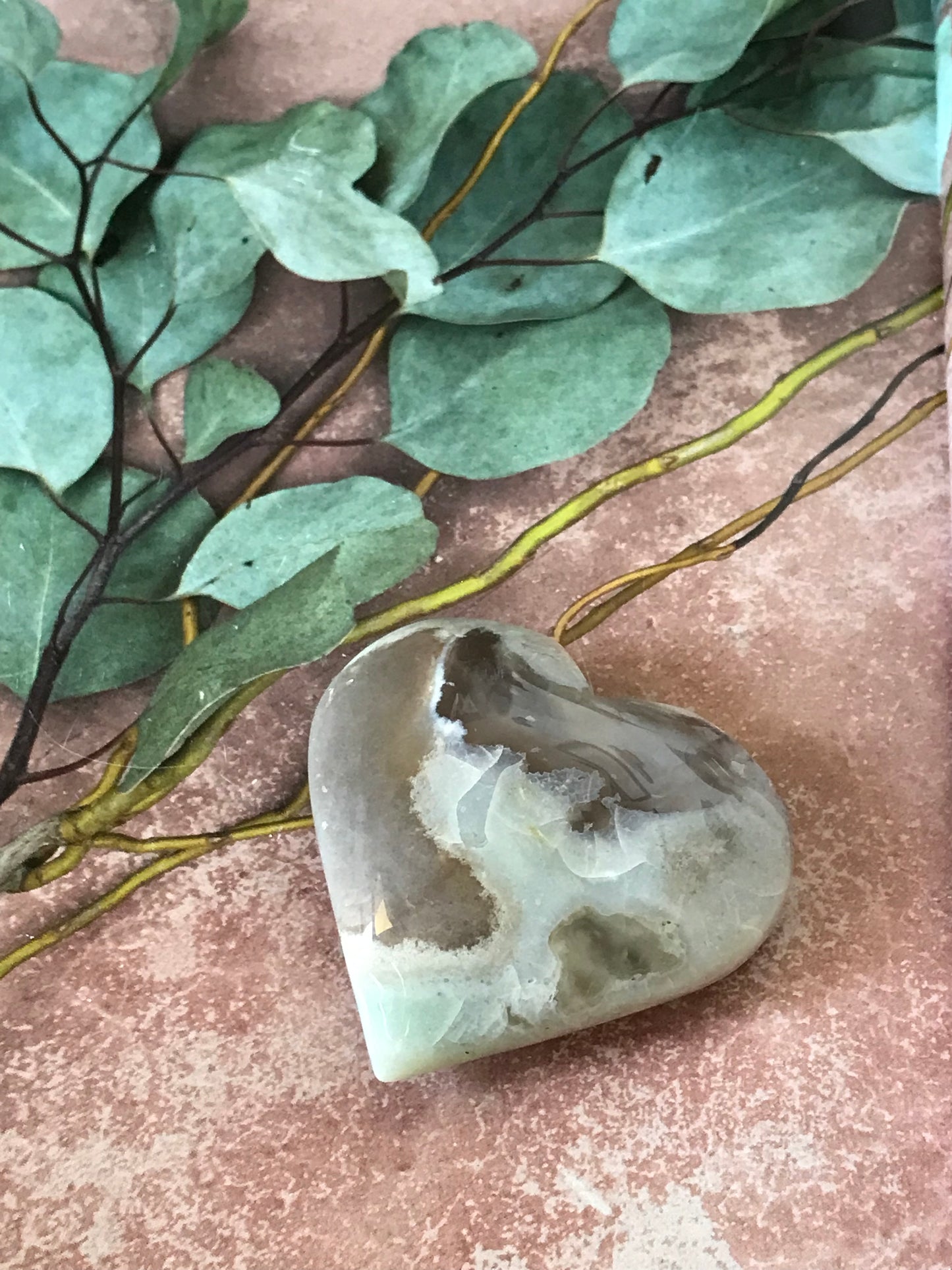 Flower Agate Heart