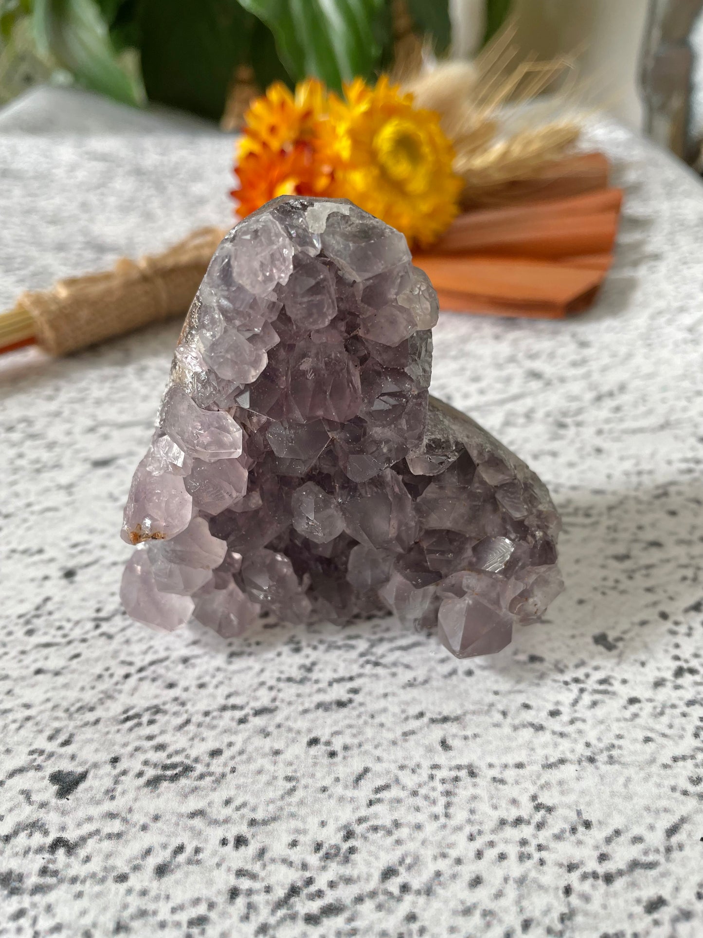 Amethyst Cluster Heart