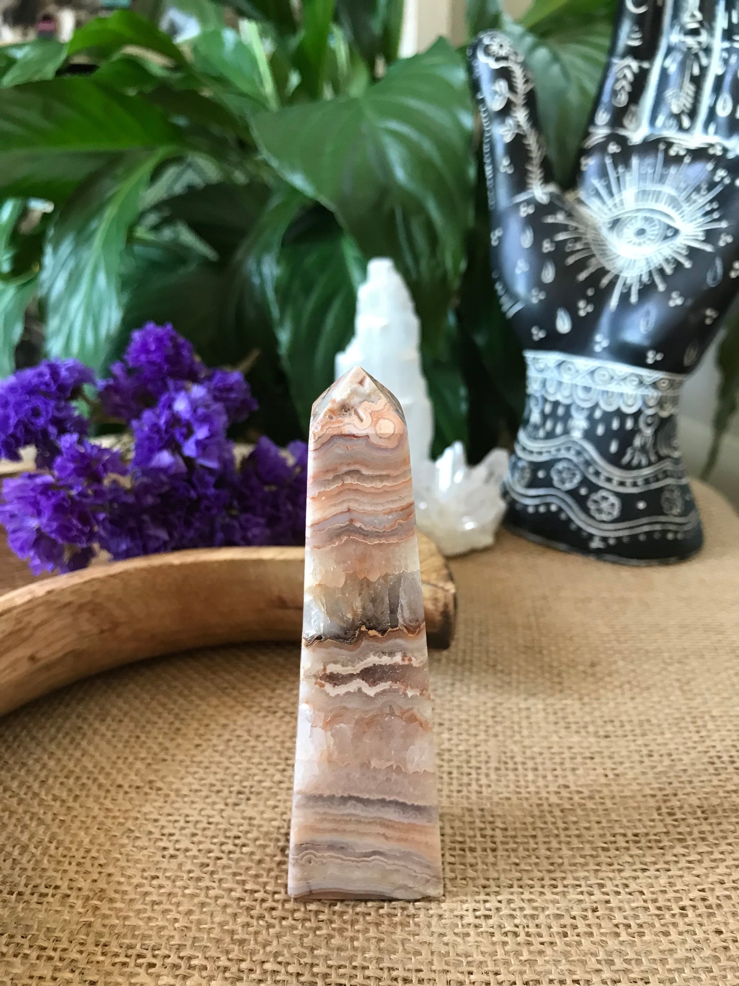 Crazy Lace Agate Obelisk