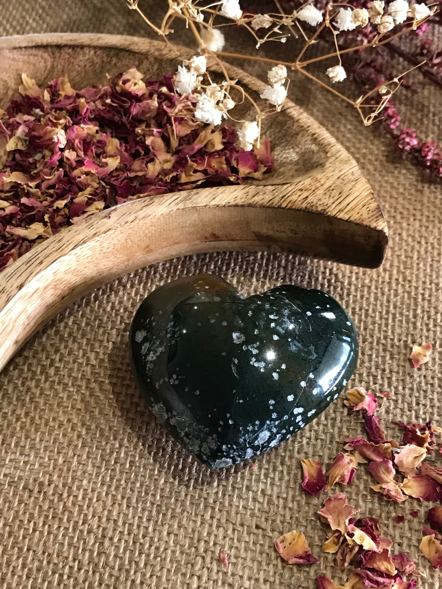 Moss Agate Heart