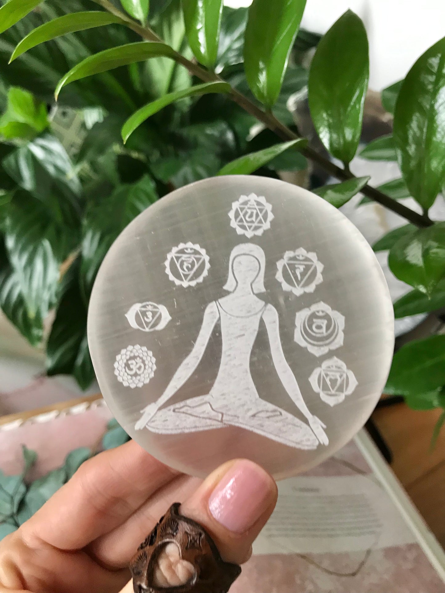 Selenite Charging Plate ~ Chakra Balance