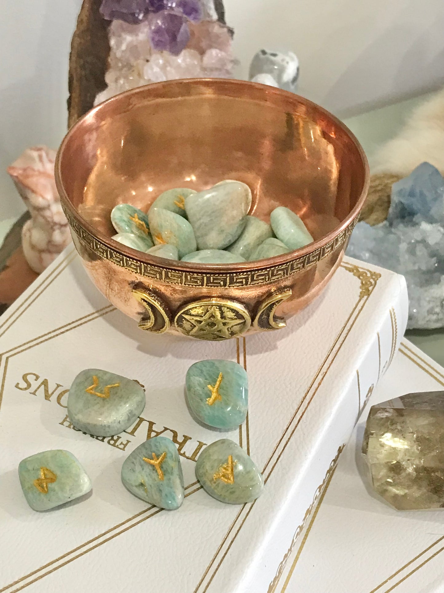 Runes ~ Amazonite includes organza pouch