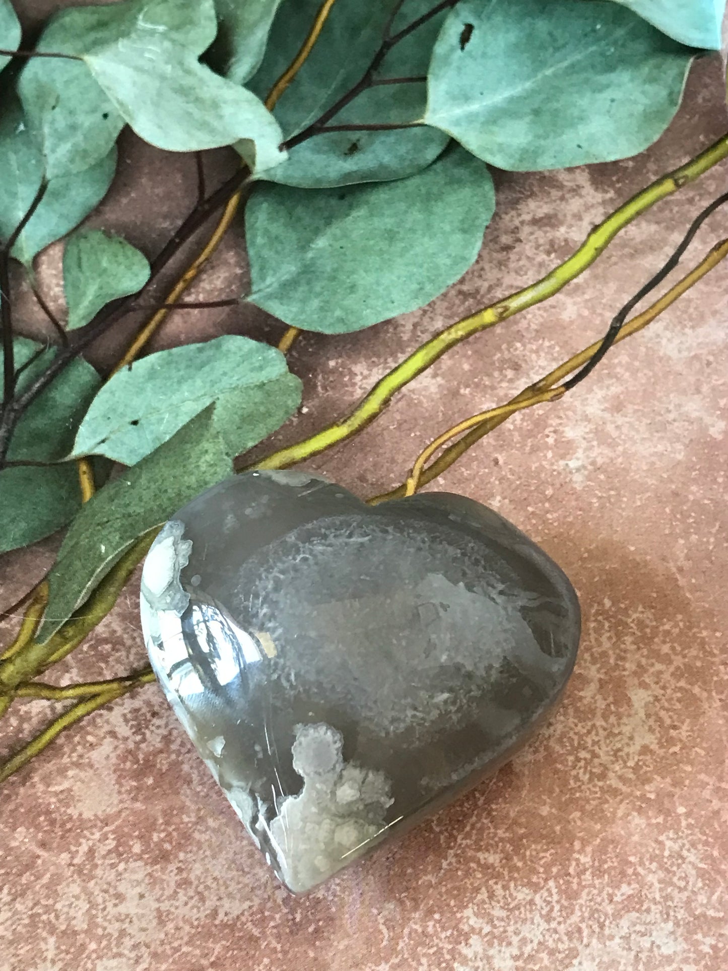 Flower Agate Heart