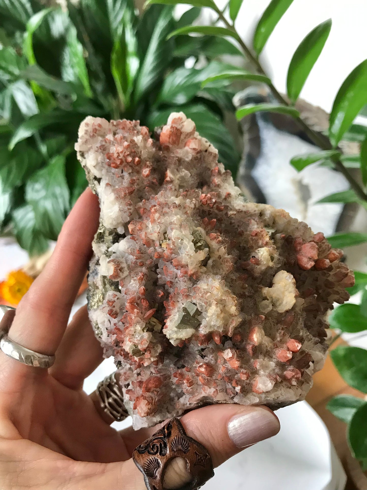 Pyrite Red Quartz Cluster