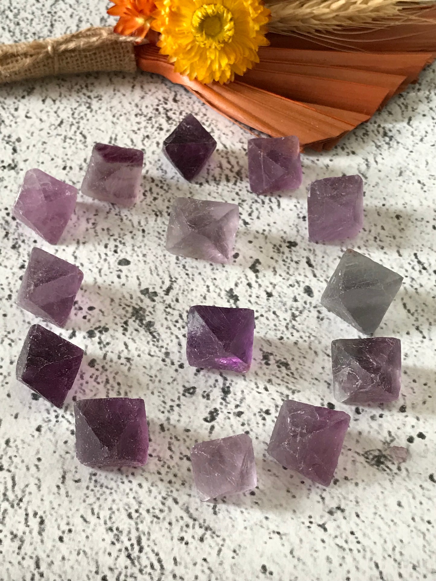 INTUITIVELY CHOSEN ~ Rainbow Fluorite Octahedron