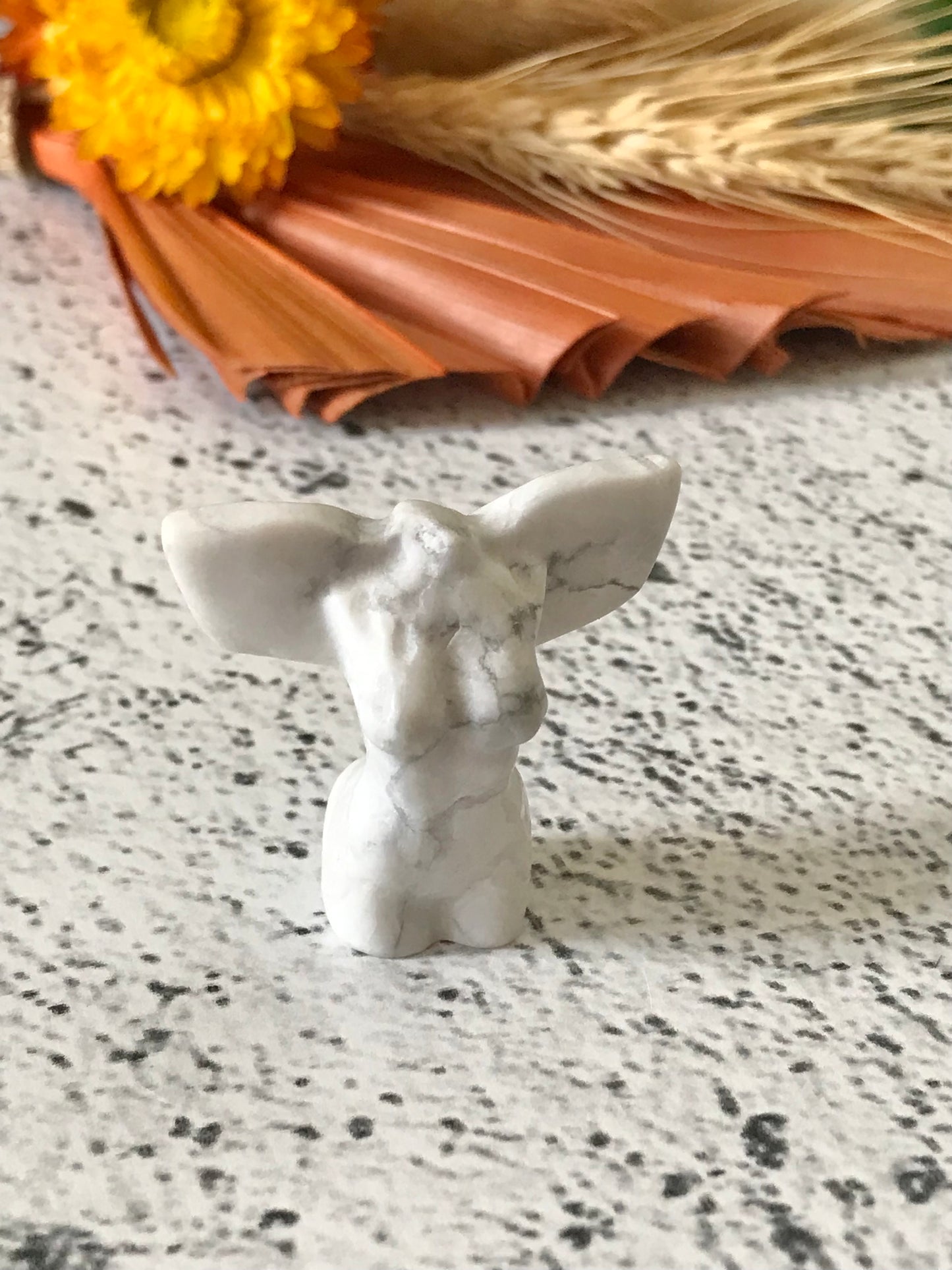 Intuitively Chosen Winged Goddess ~ White Howlite