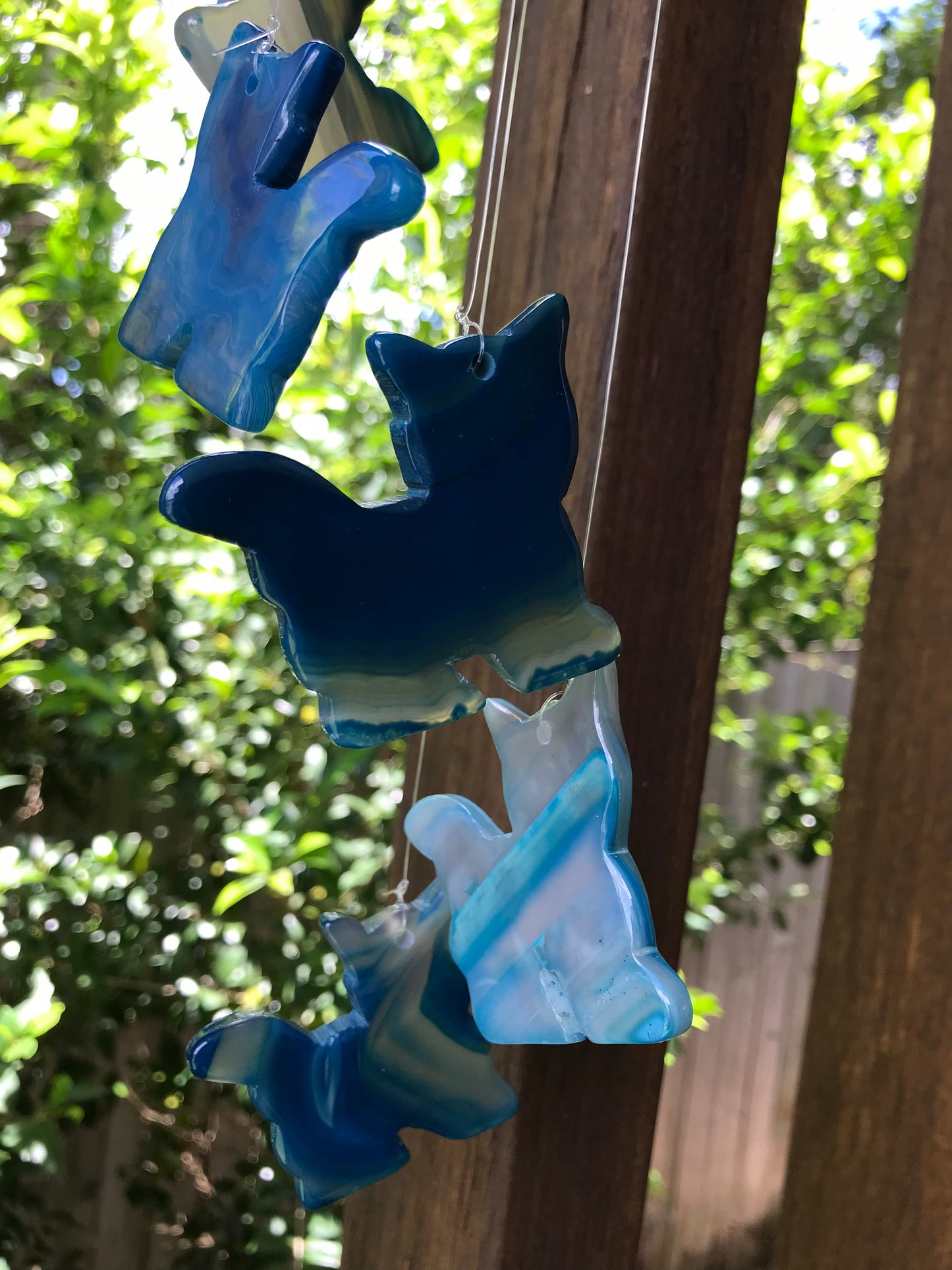 Agate Windchimes ~ Blue Cat