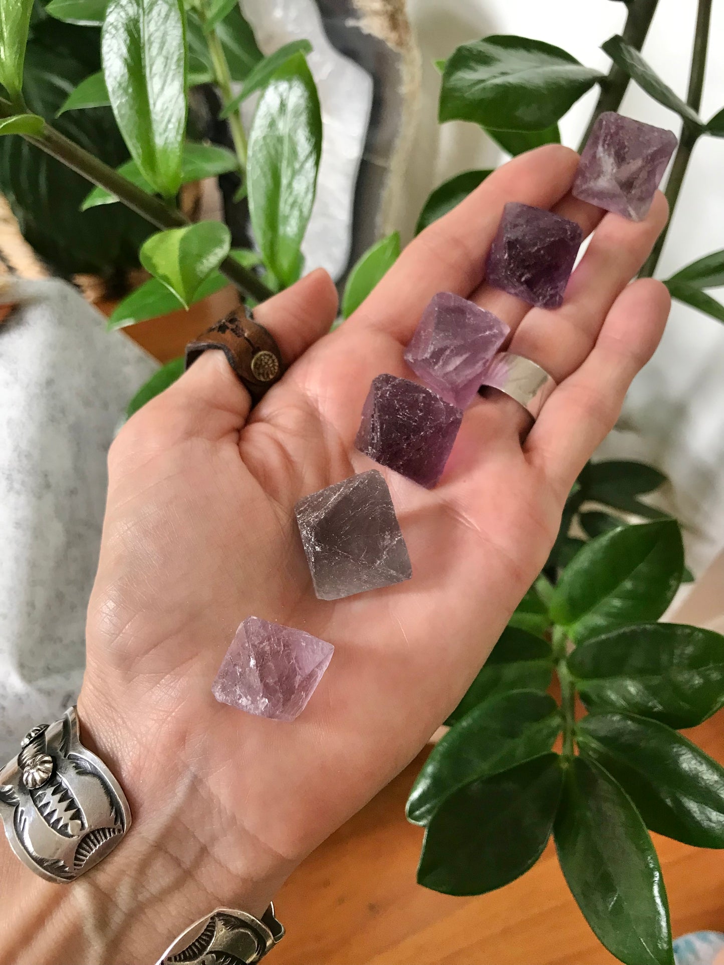 INTUITIVELY CHOSEN ~ Rainbow Fluorite Octahedron