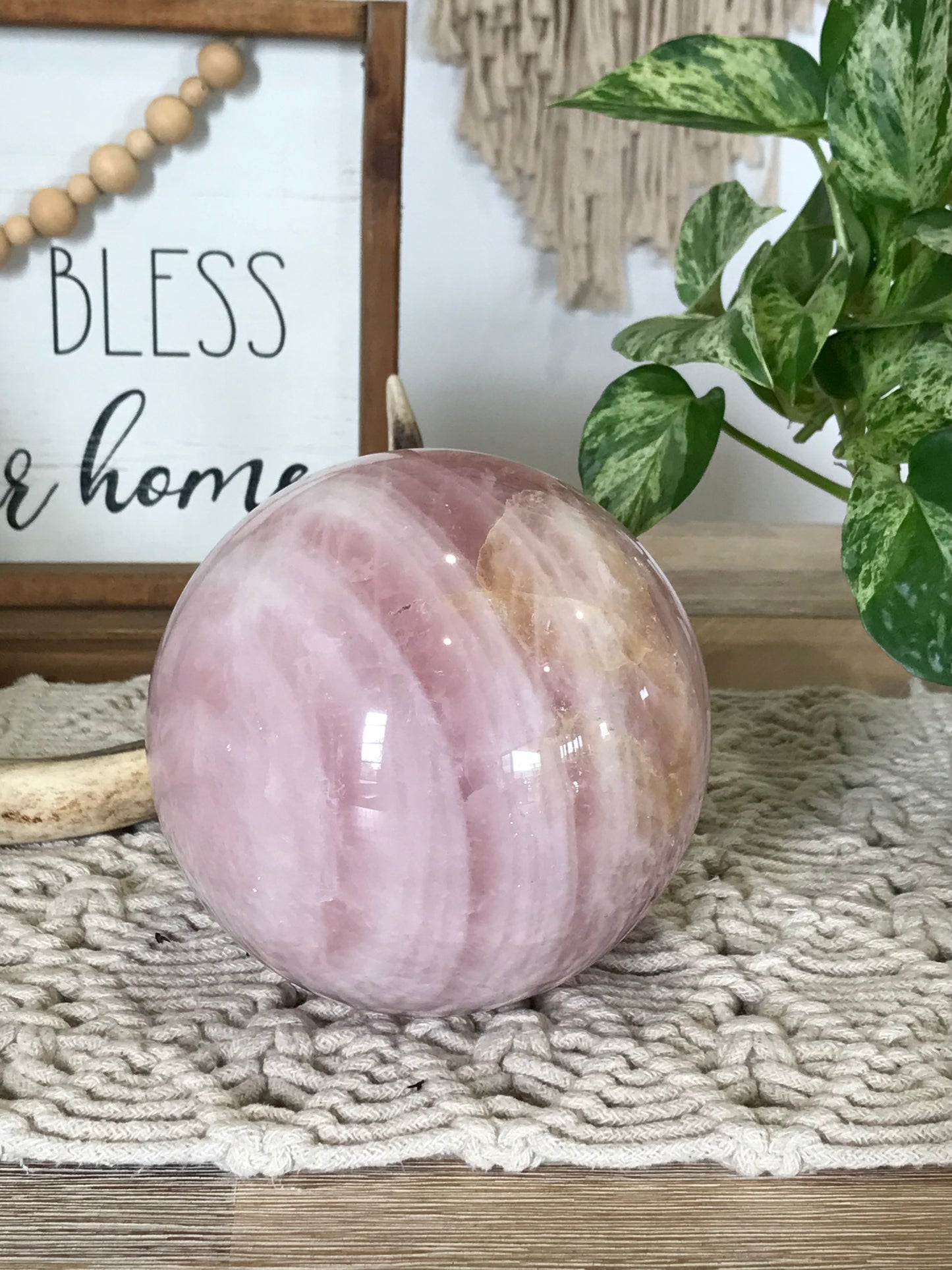 Rose Quartz Sphere ~ 4.5kgs