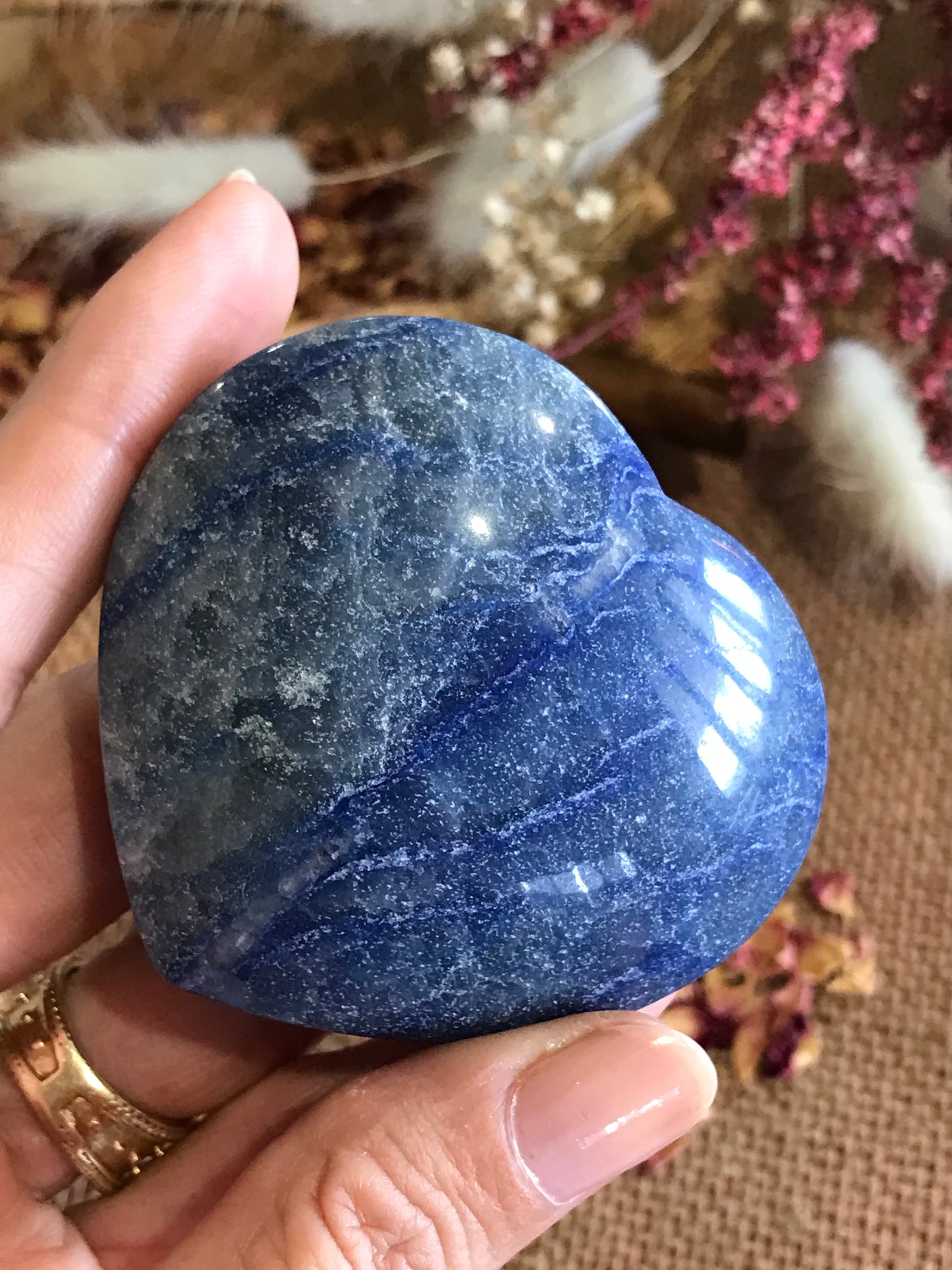 Blue Onyx Heart