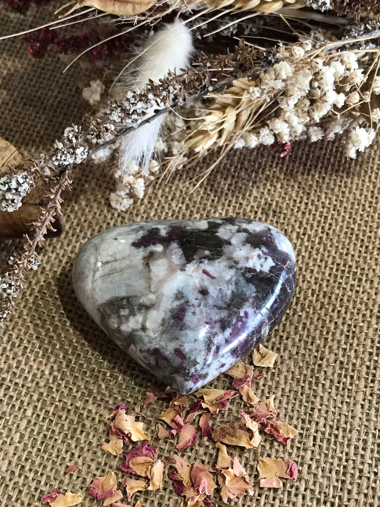 Rubellite Tourmaline Heart