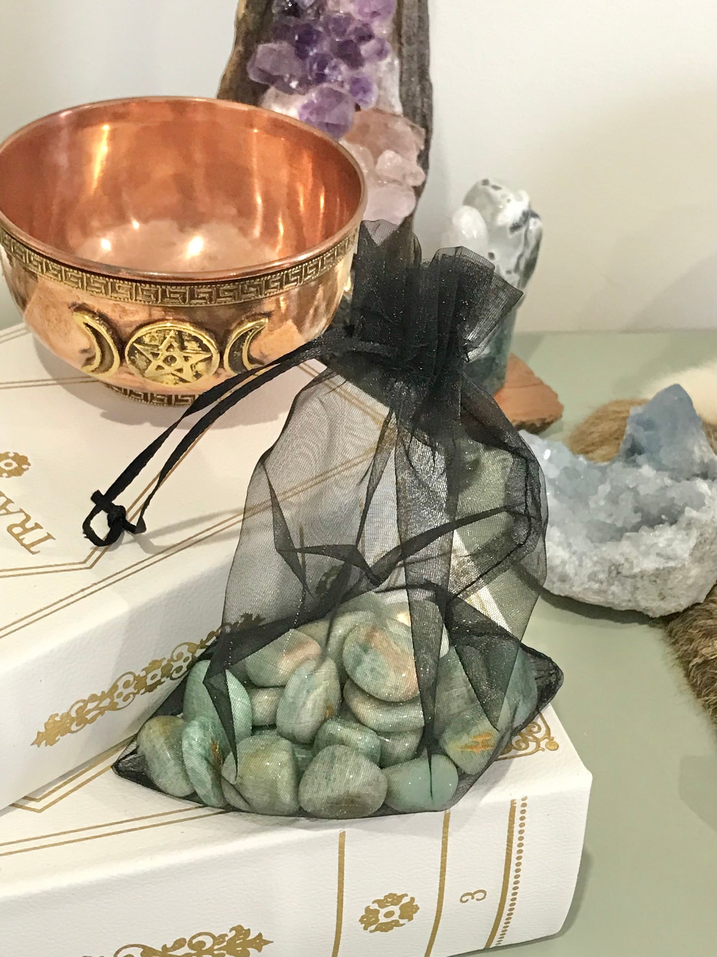 Runes ~ Amazonite includes organza pouch