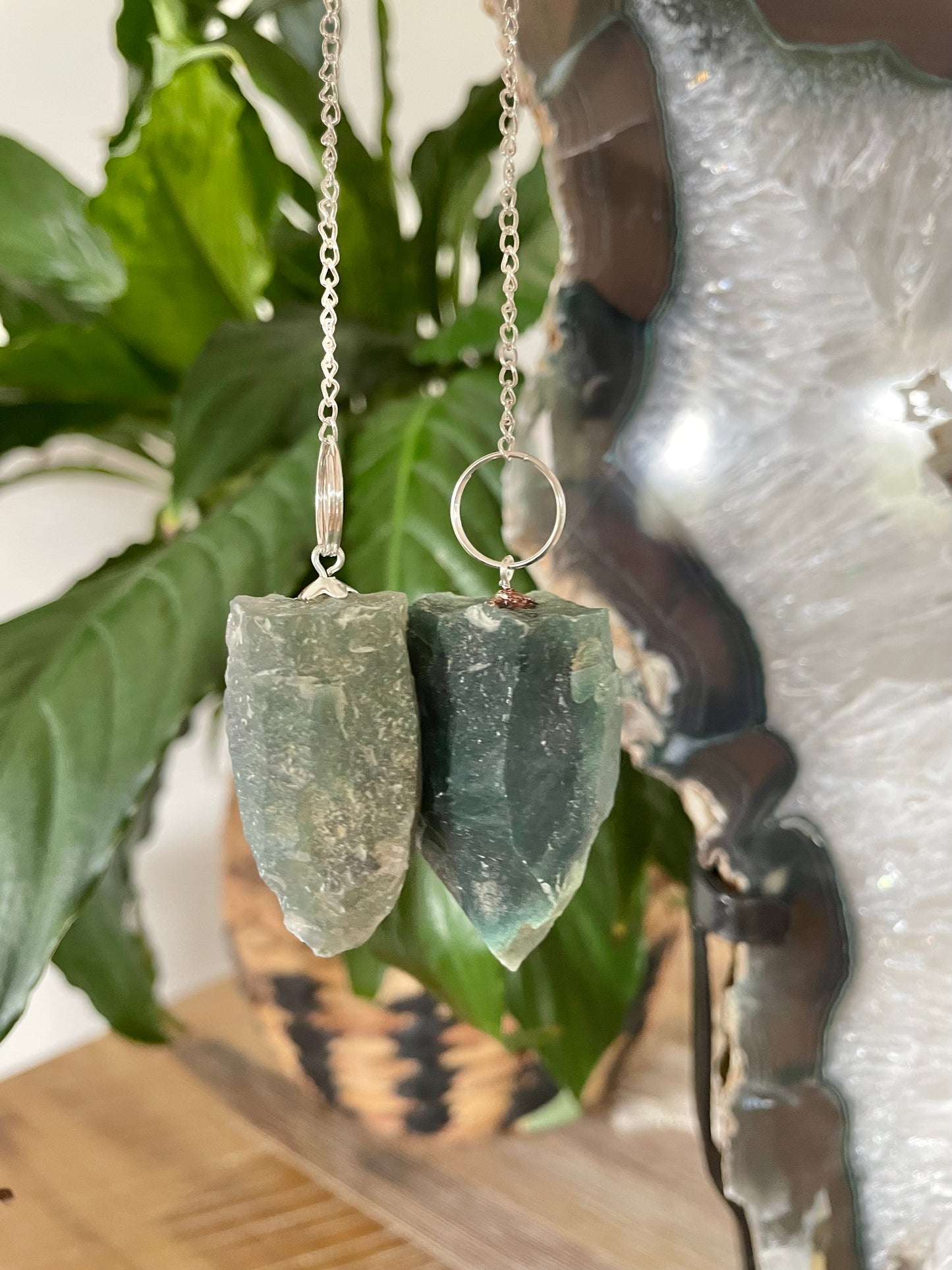 Pendulum ~ Moss Agate Raw