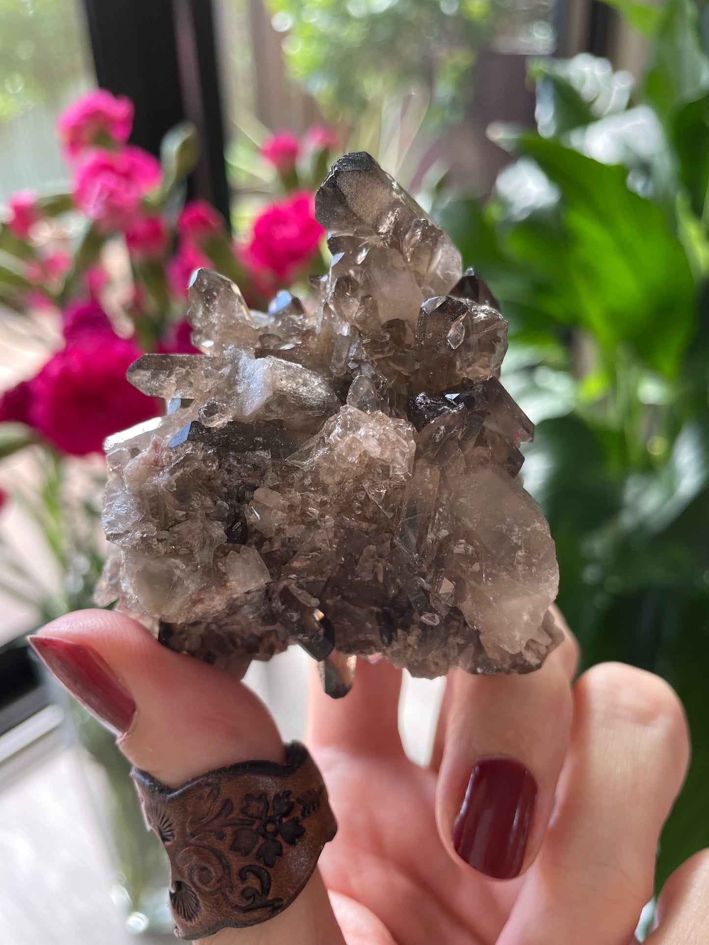 Smoky Quartz Cluster