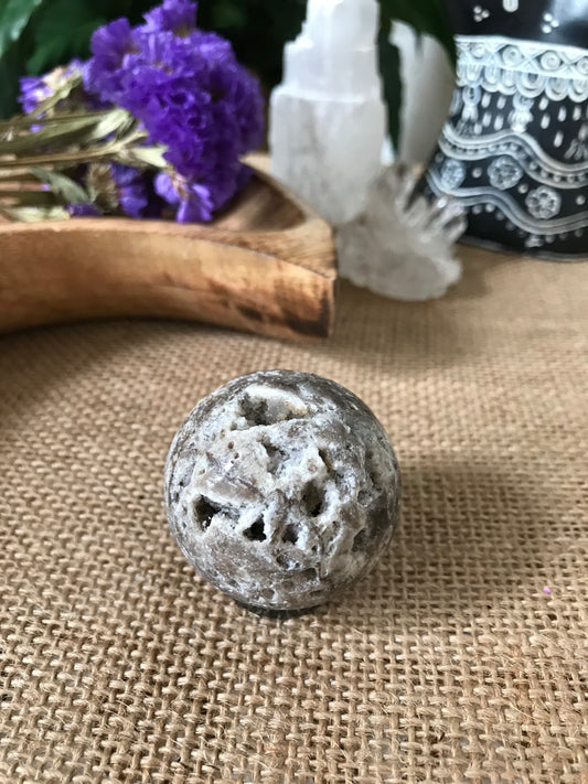 Sphalerite Sphere includes wooden sphere