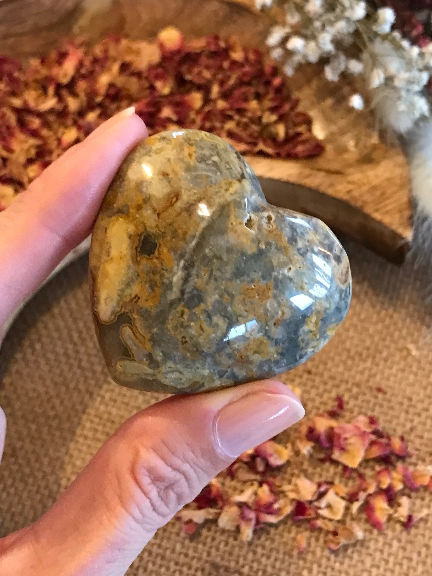 Crazy Lace Agate Heart