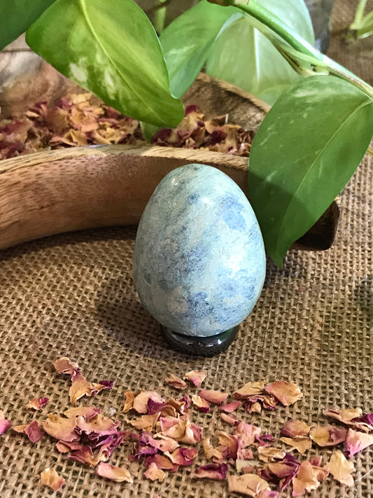 Ruby Fuchsite Egg Includes Hematite Ring