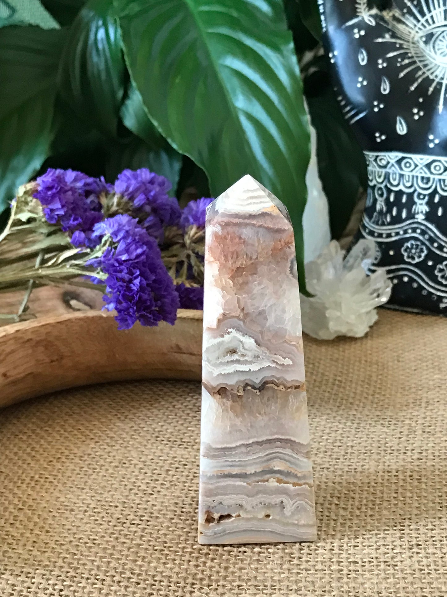 Crazy Lace Agate Obelisk