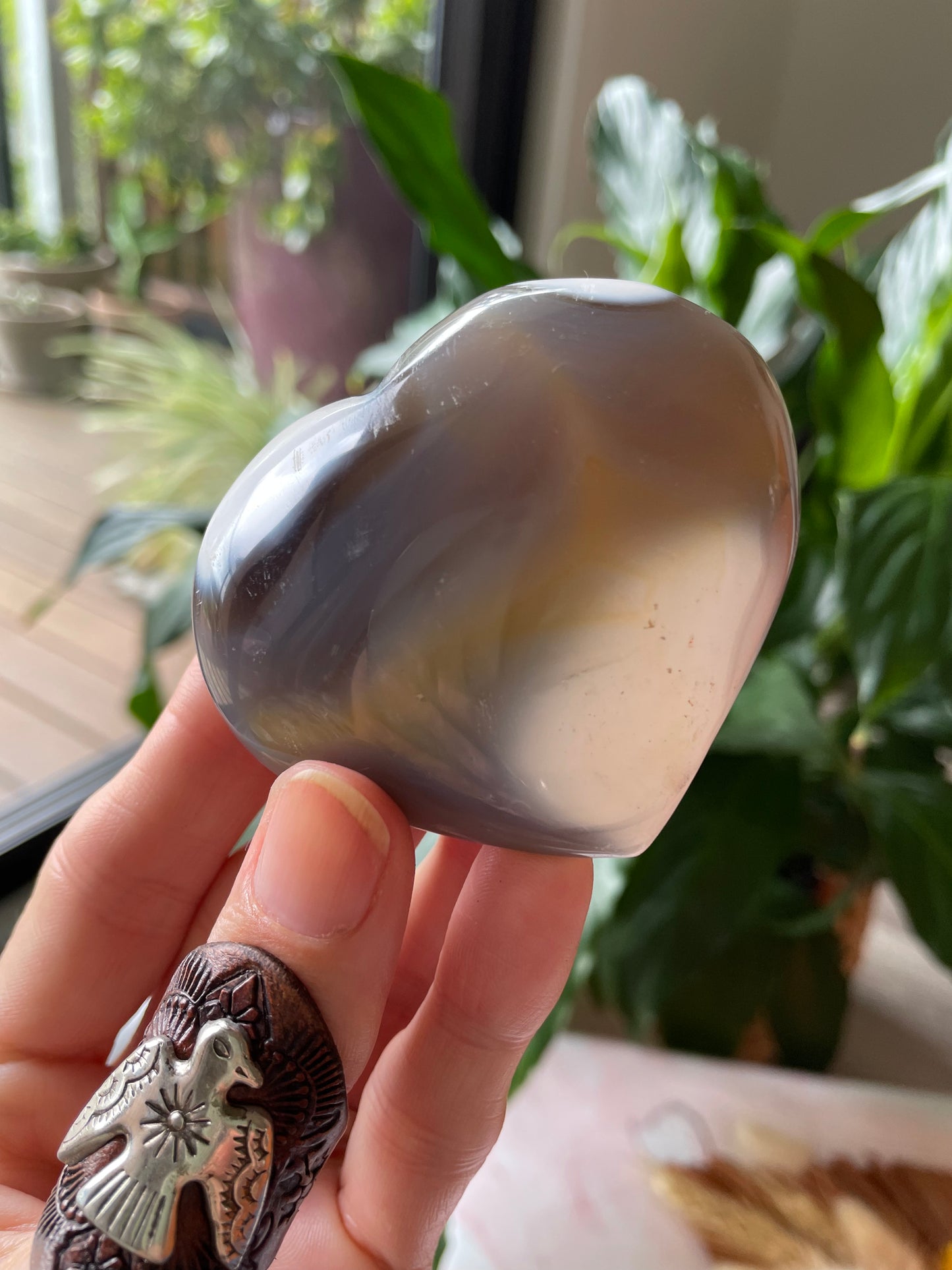 Orca Agate Heart