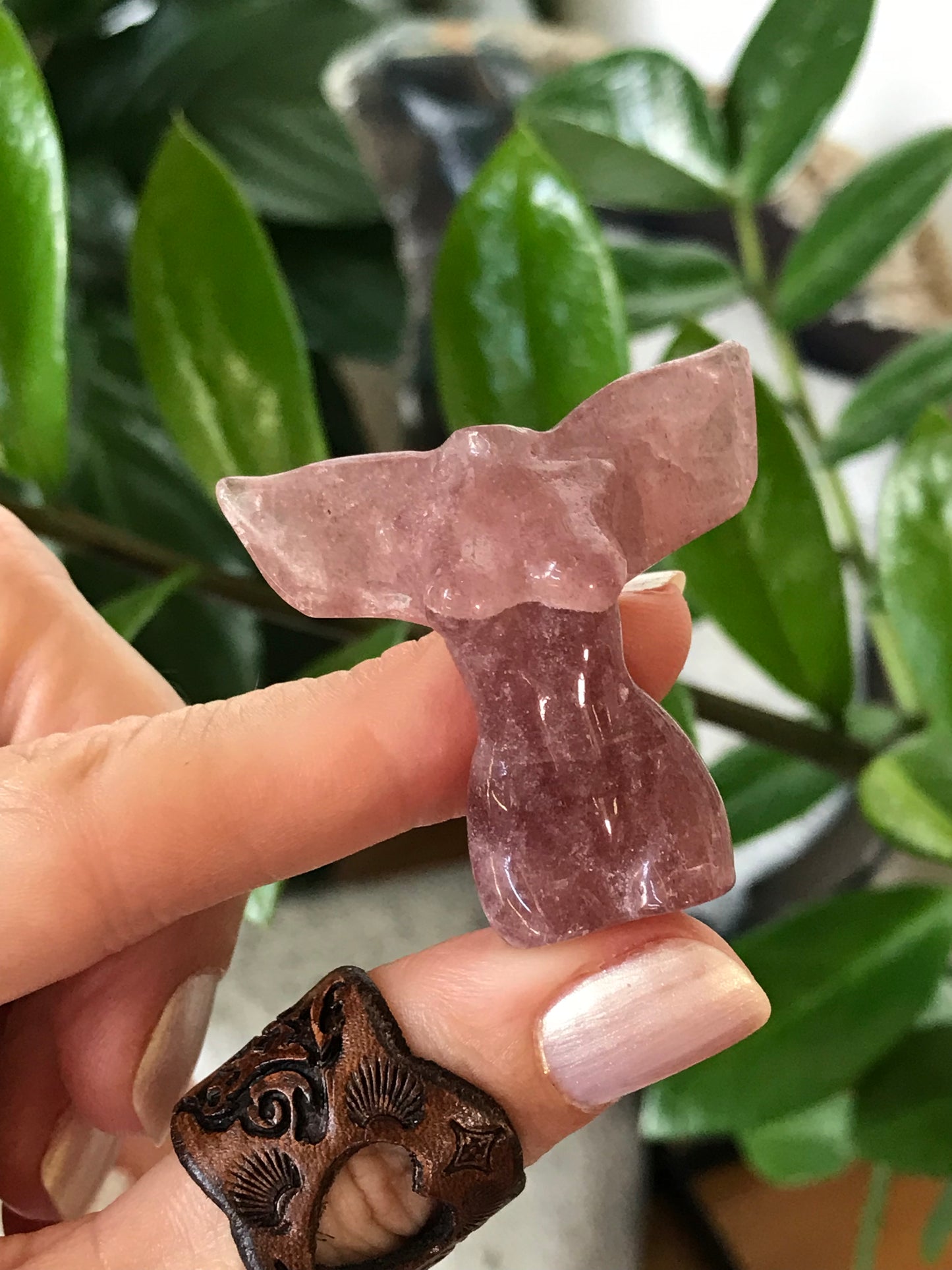 Intuitively Chosen Winged Goddess ~ Strawberry Quartz