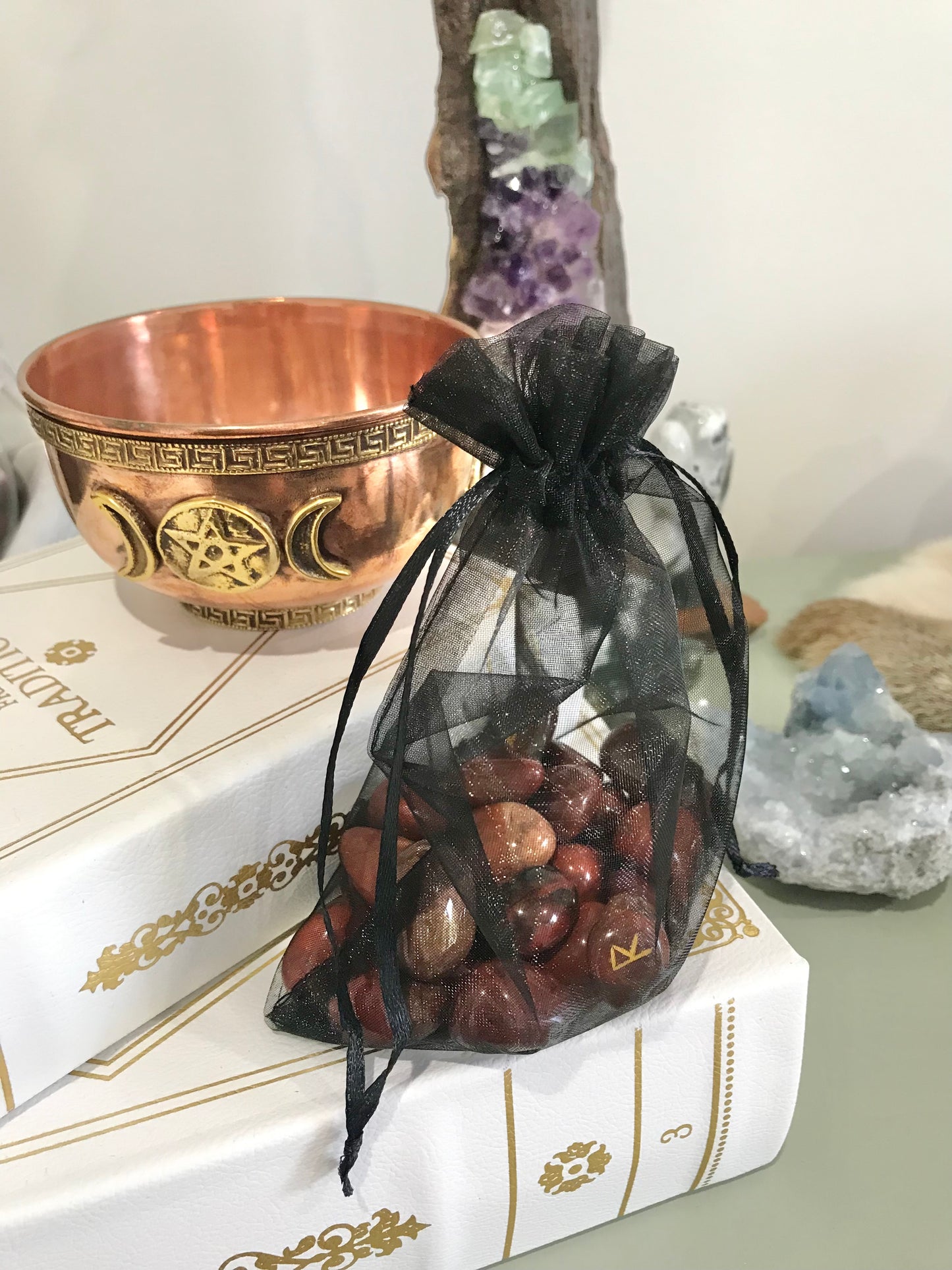 Runes ~ Red Jasper includes organza pouch