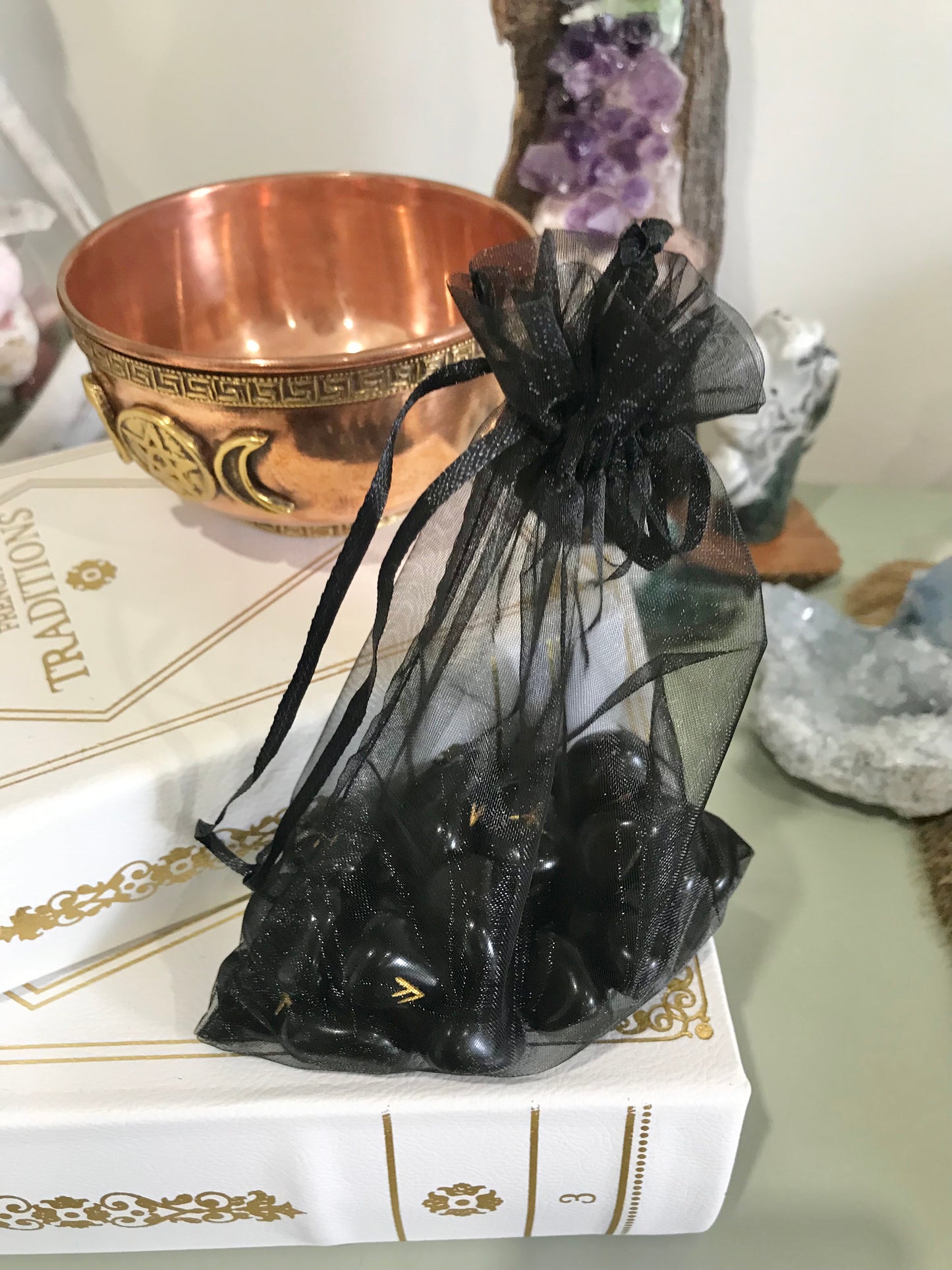 Runes ~ Black Jasper includes organza pouch