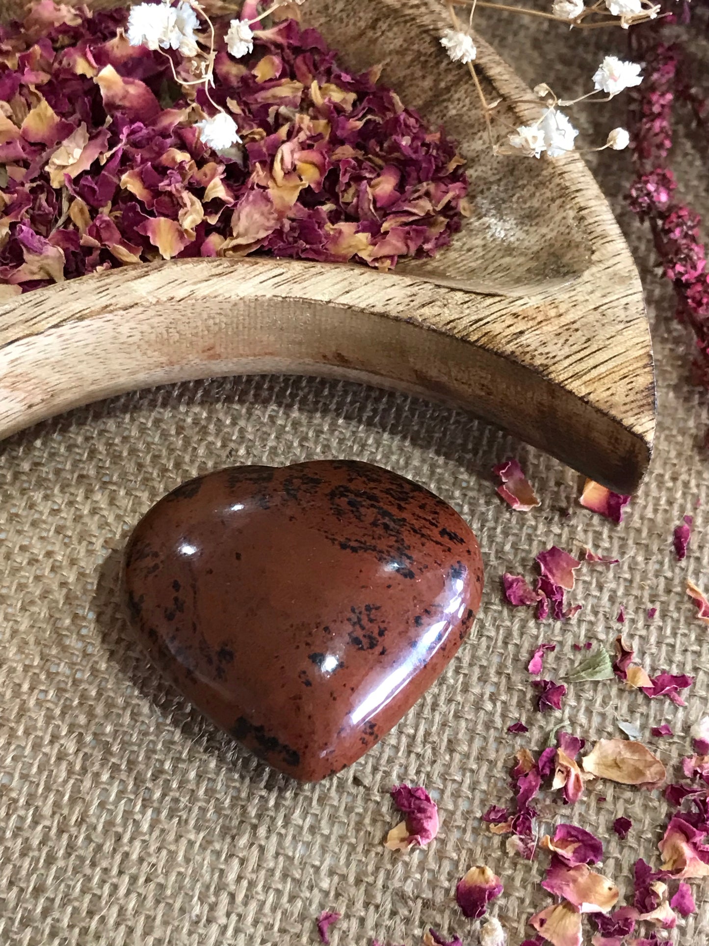 Mahogany Obsidian Heart