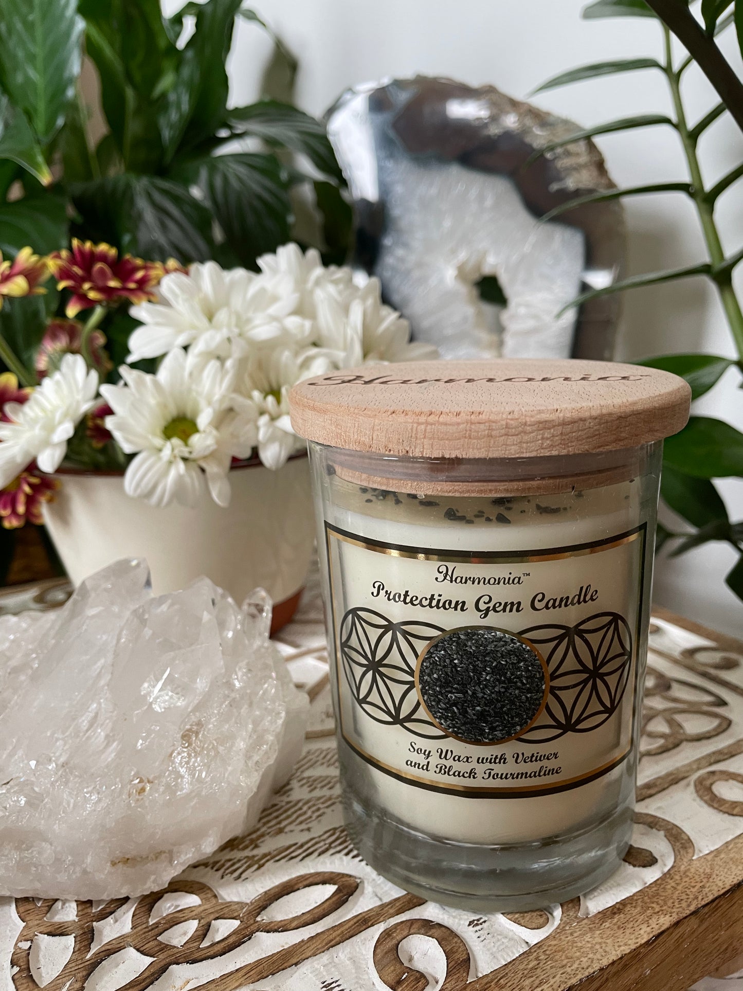 Gem Candle ~ Black Tourmaline Protection