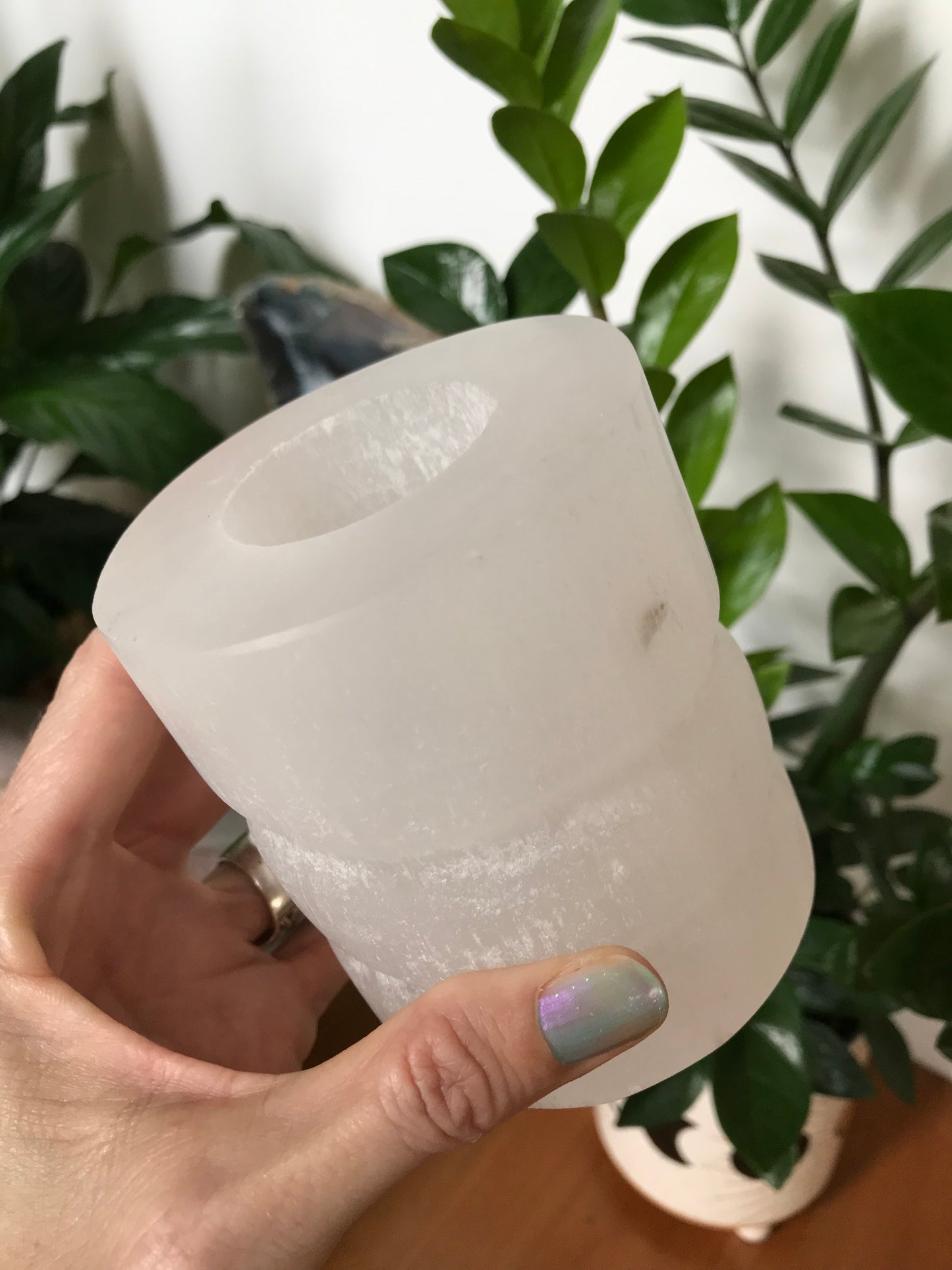 Candle Holder ~ Selenite