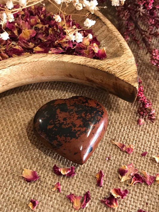 Mahogany Obsidian Heart