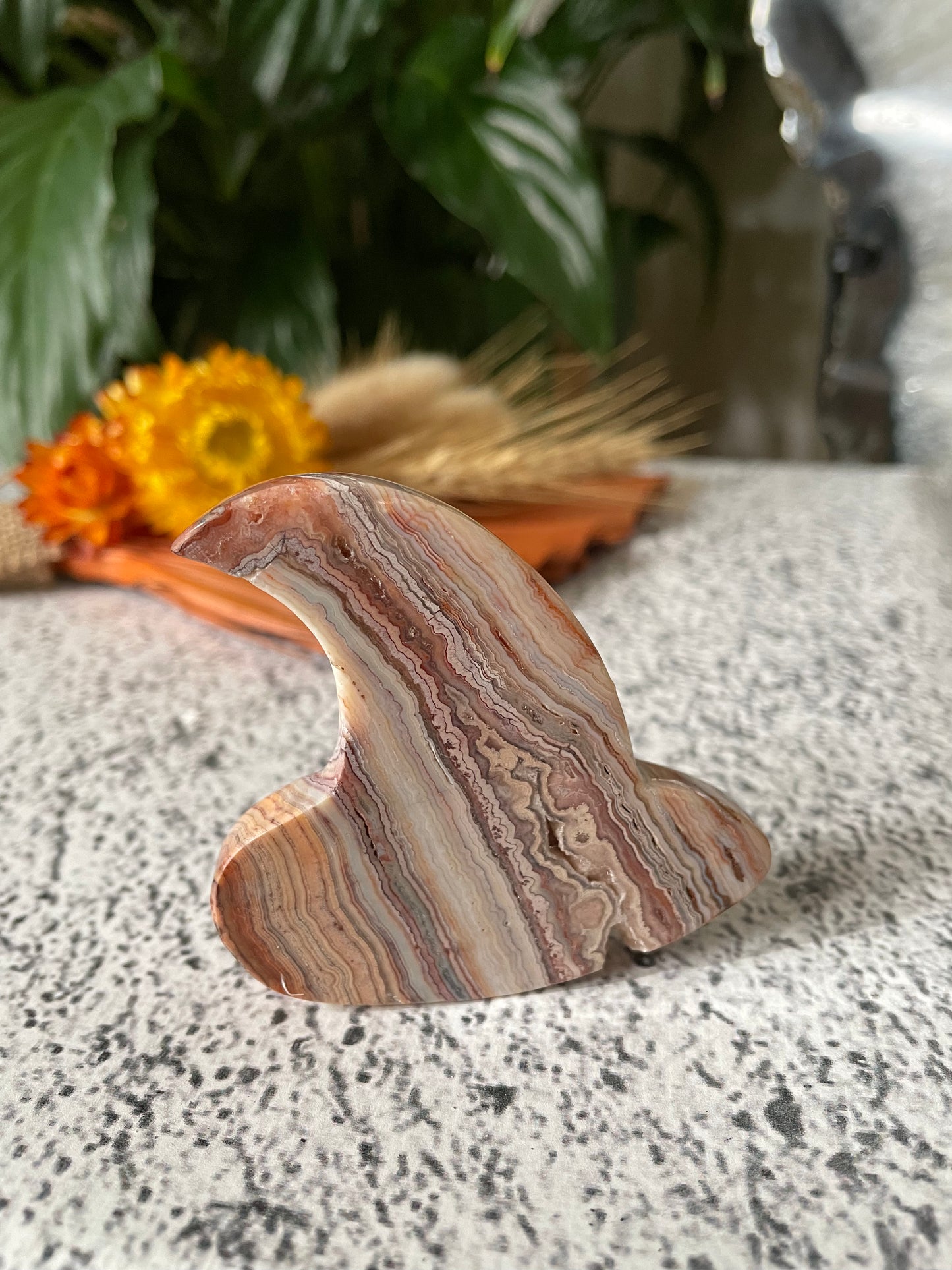 Witch Hat 2 ~ Pink Crazy Lace Agate