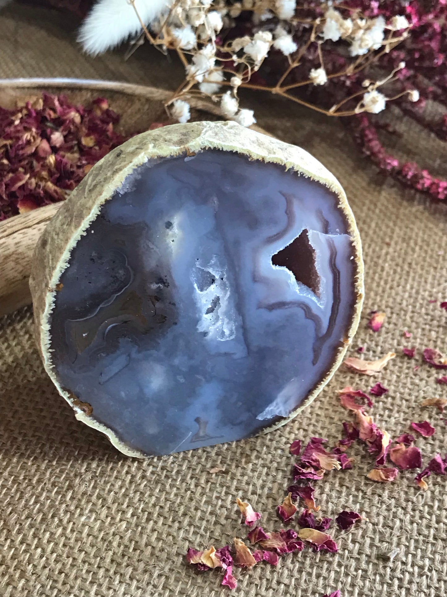 Agate Druzy Geode ~ Natural