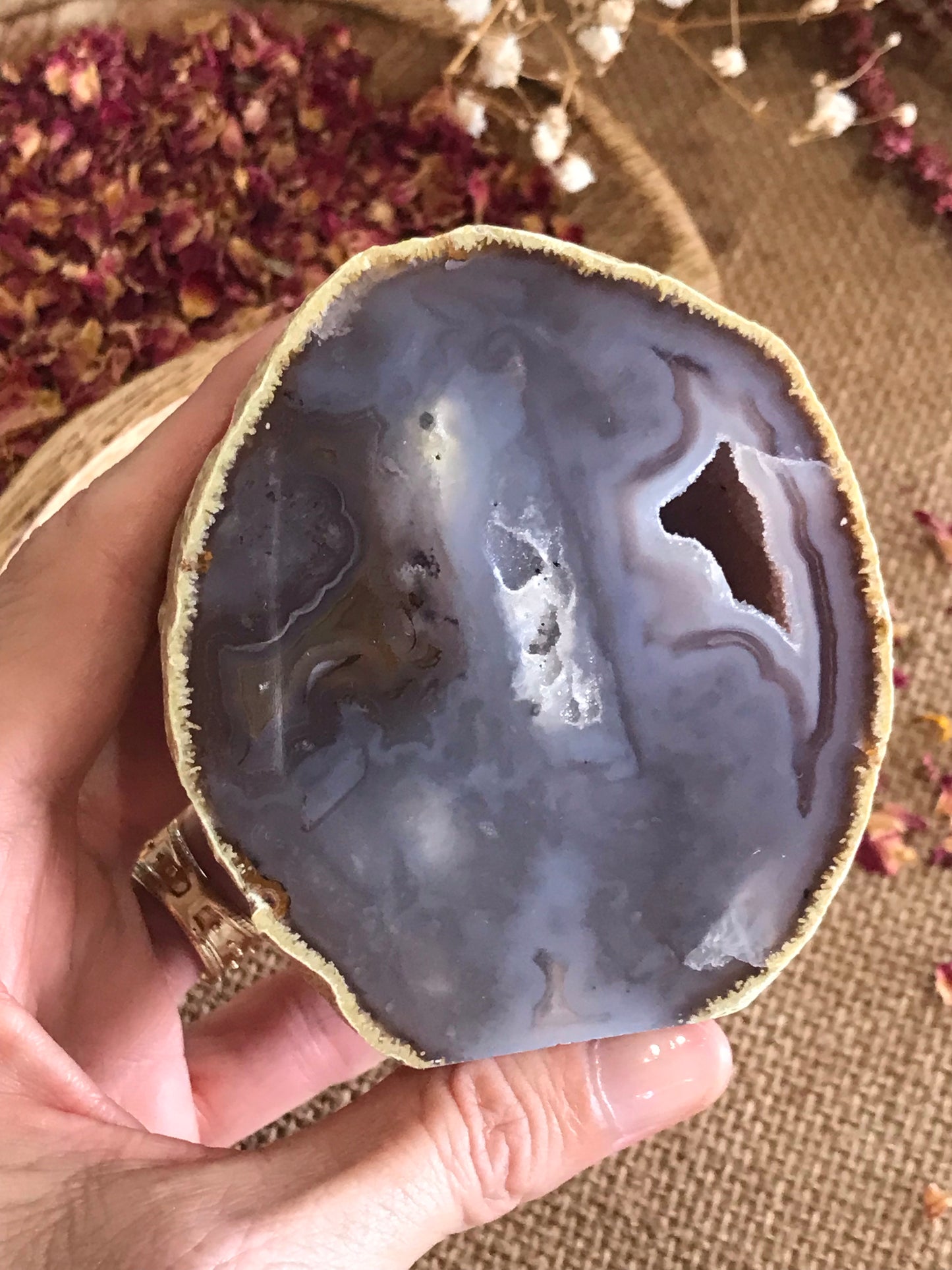 Agate Druzy Geode ~ Natural