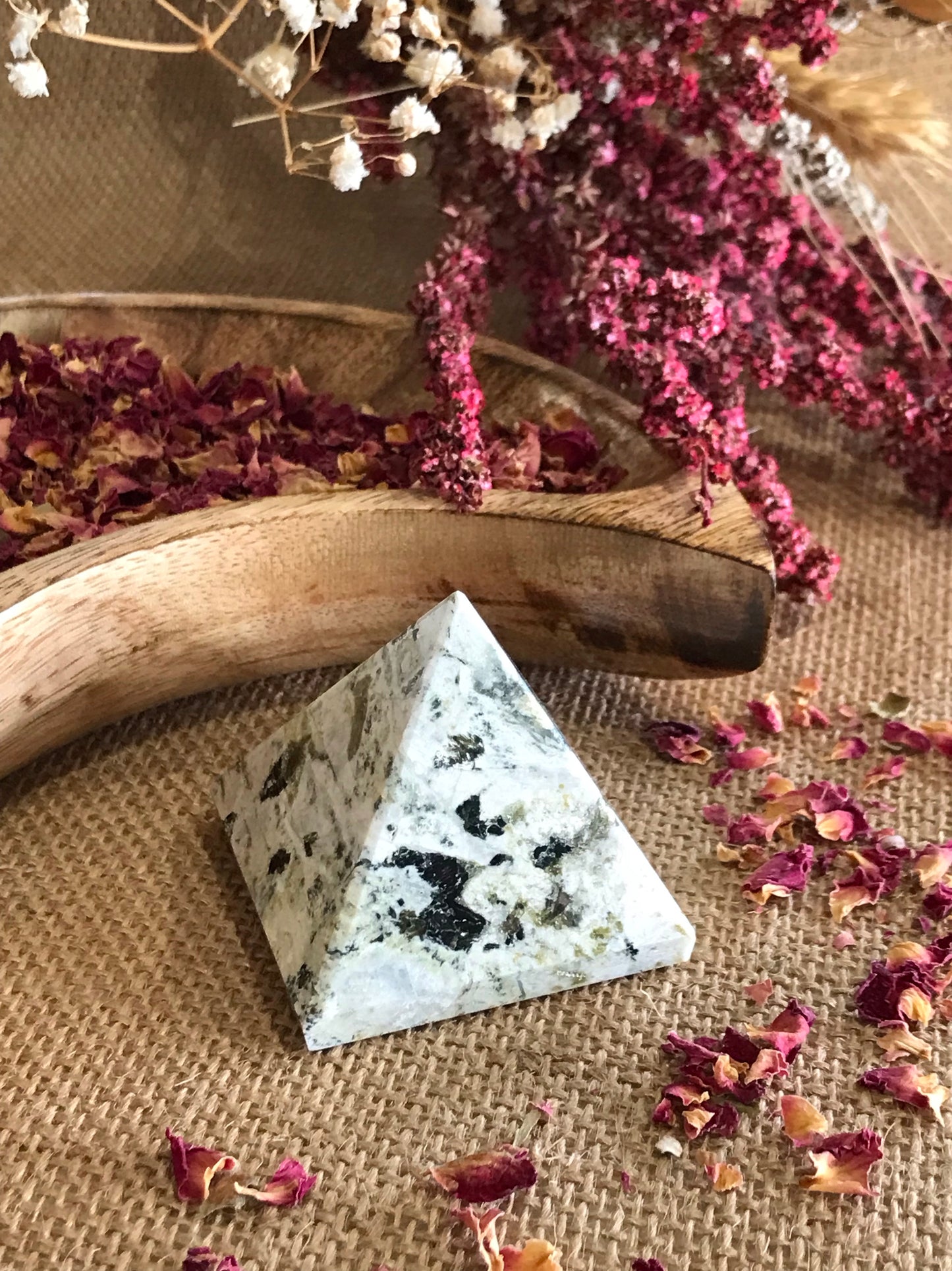 Rainbow Moonstone Pyramid