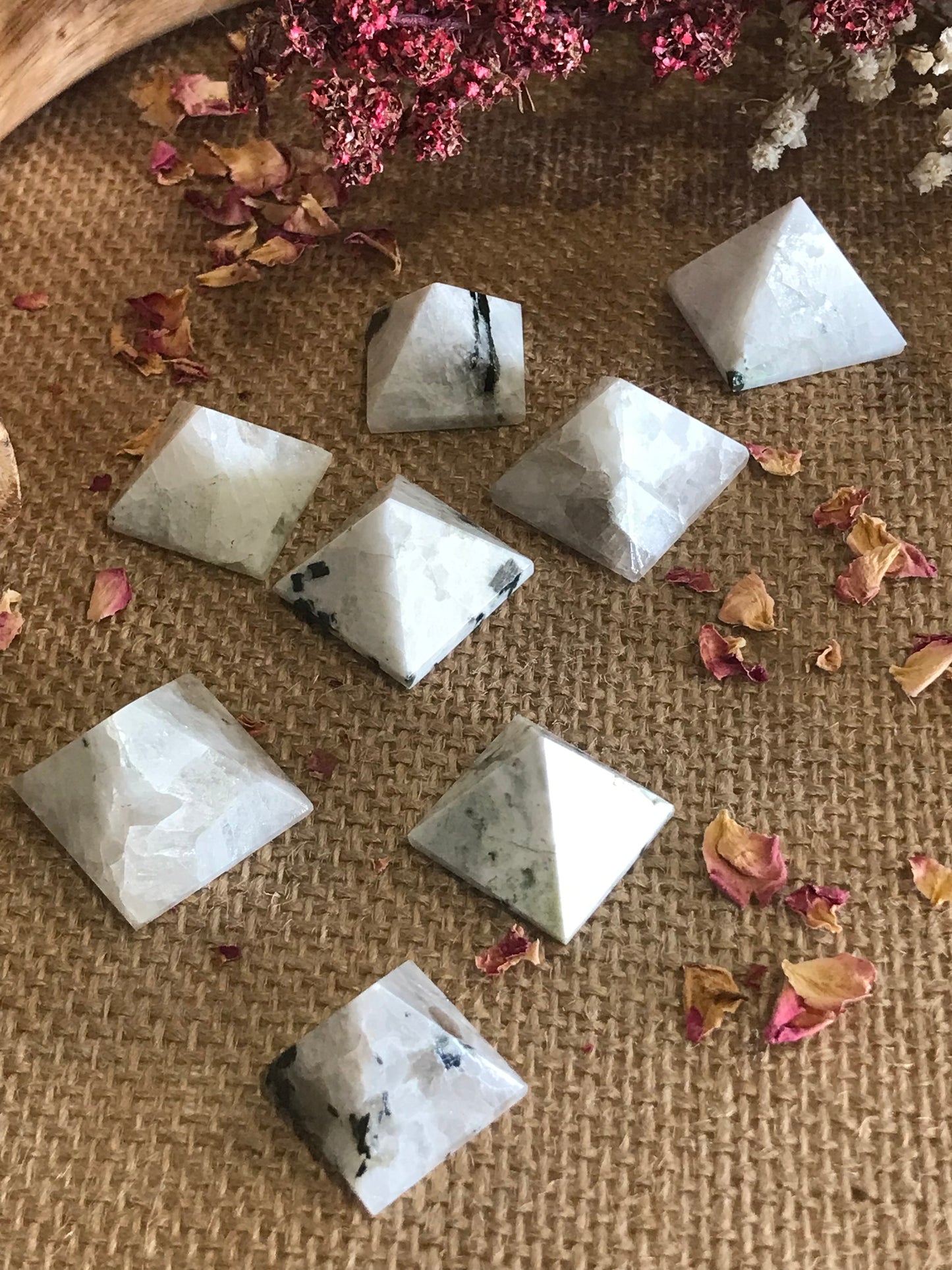 INTUITIVELY CHOSEN ~ Rainbow Moonstone Pyramid