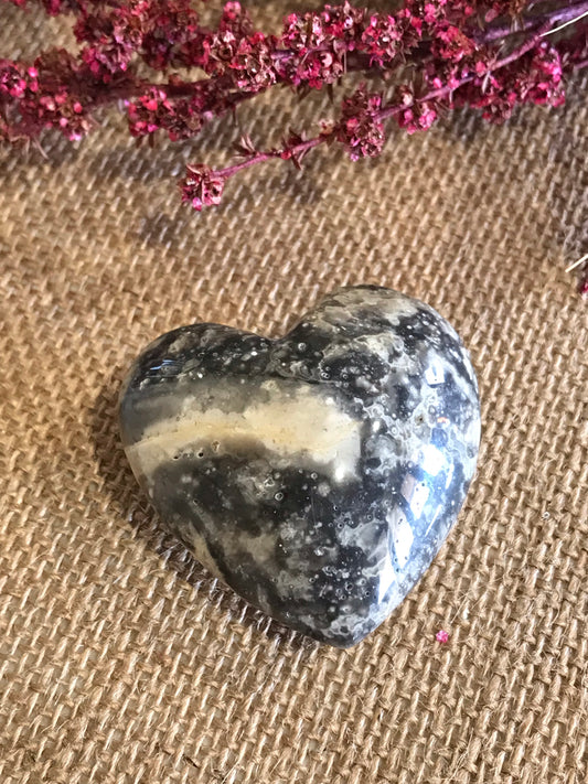 Crazy Lace Agate Heart