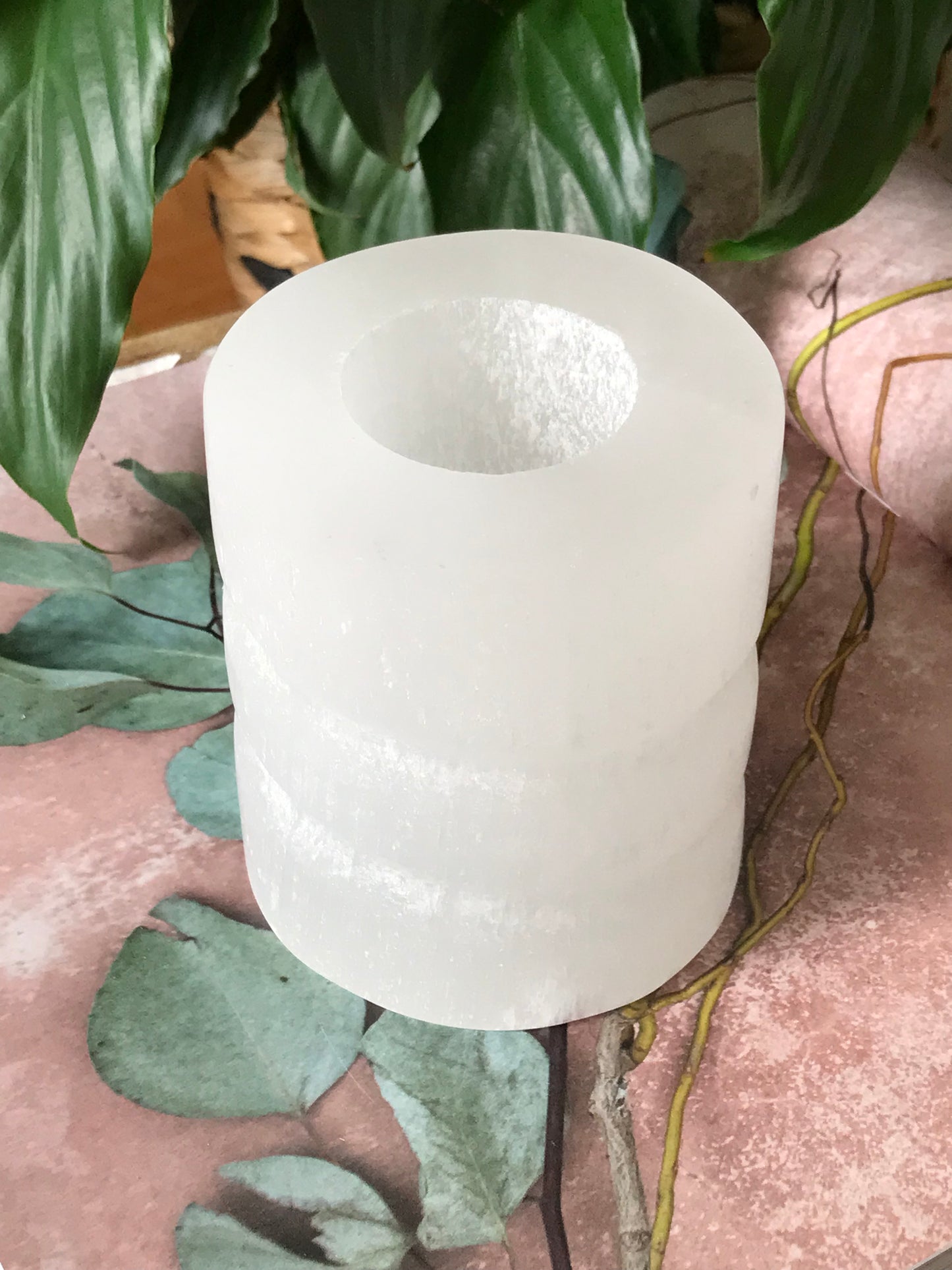 Candle Holder ~ Selenite