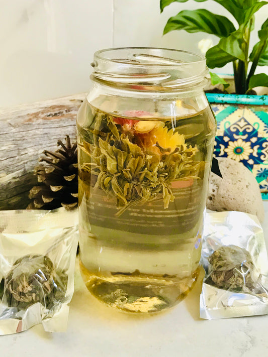 Organic Flowering Tea Balls x4~ SOULFUL AWAKENING ©