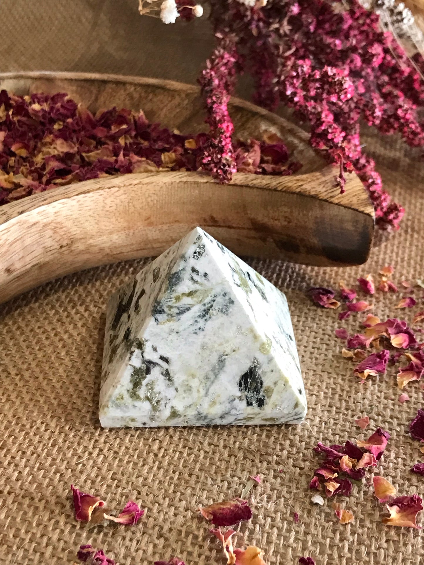 Rainbow Moonstone Pyramid