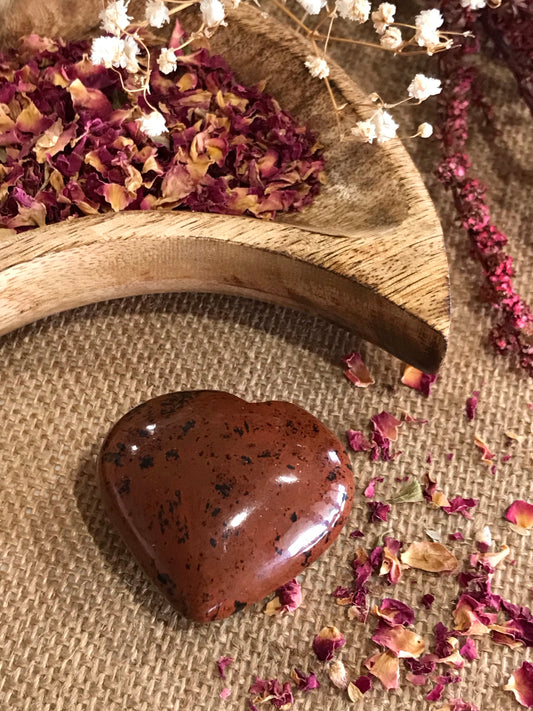 Mahogany Obsidian Heart