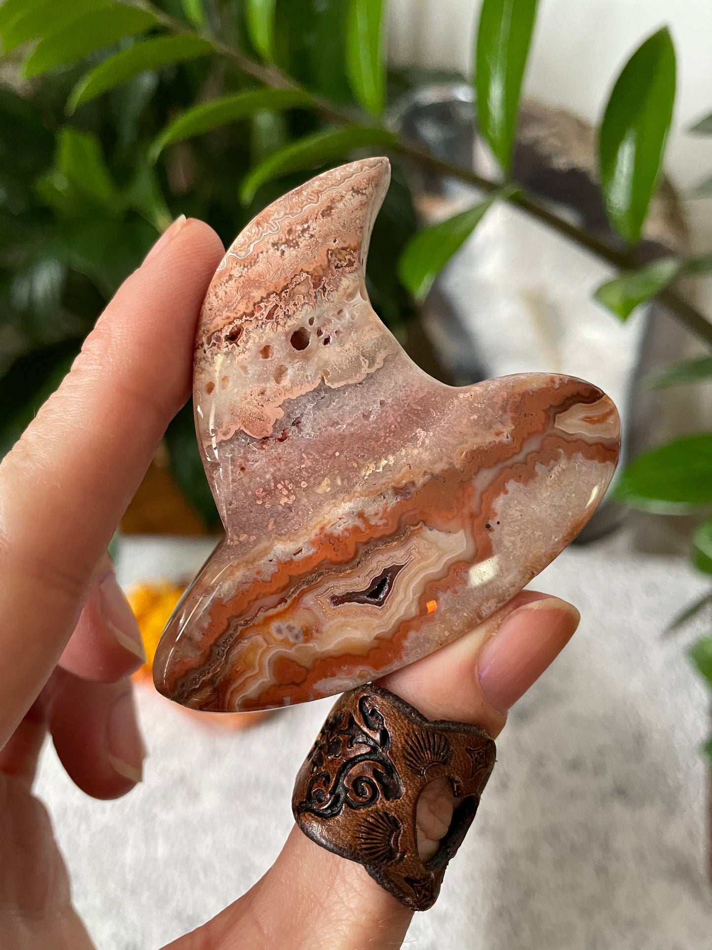 Witch Hat 6 ~ Pink Crazy Lace Agate